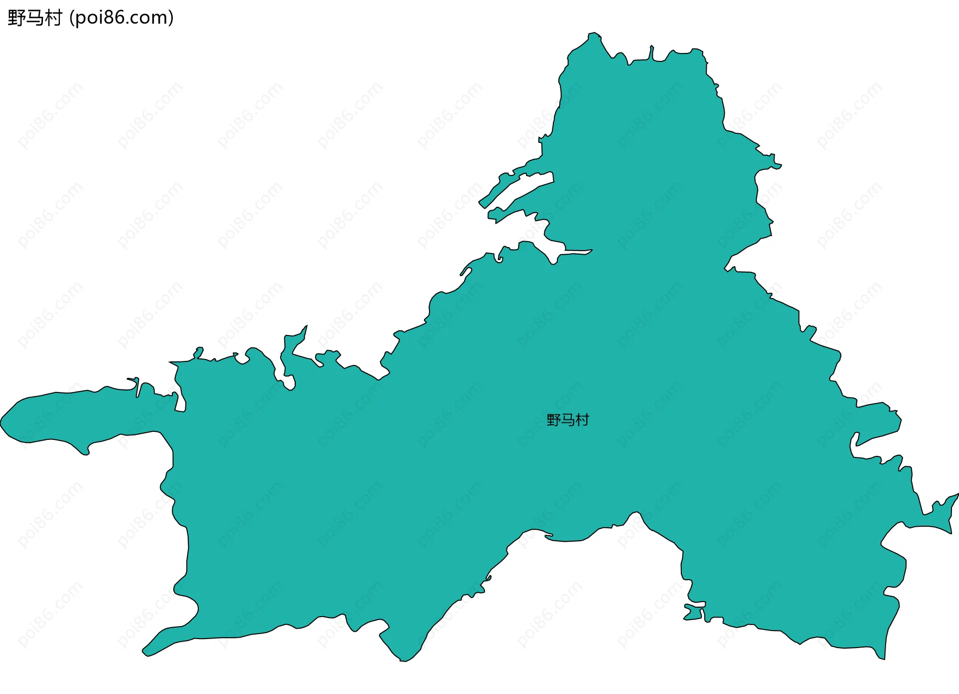 野马村边界地图