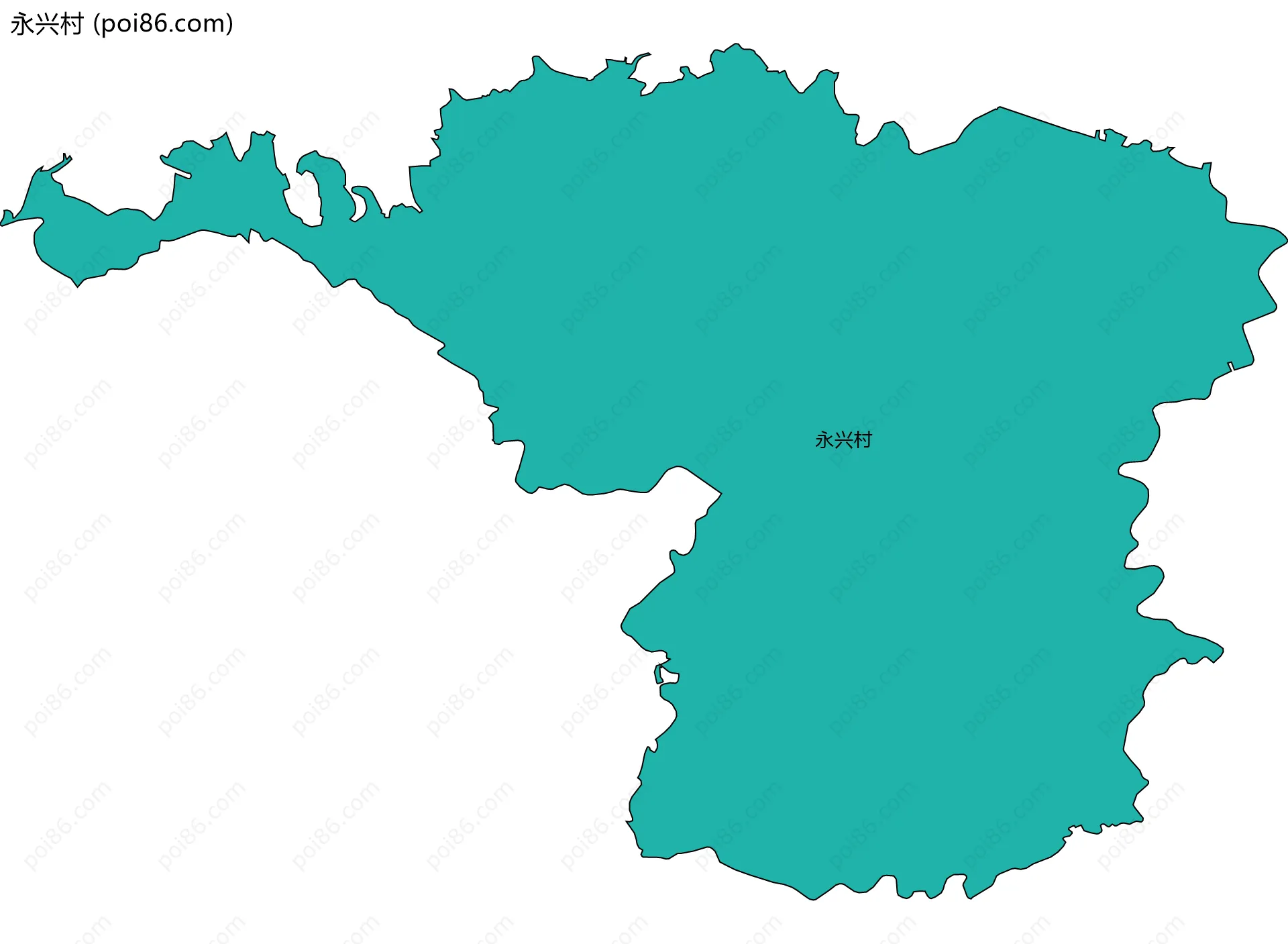 永兴村边界地图