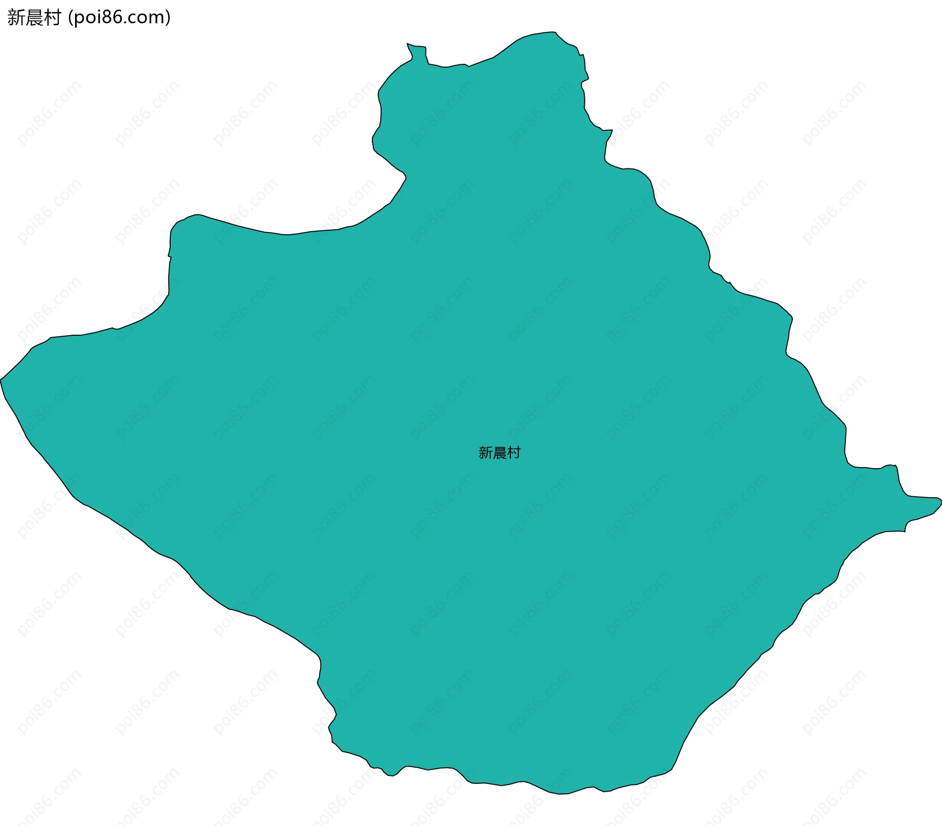 新晨村边界地图