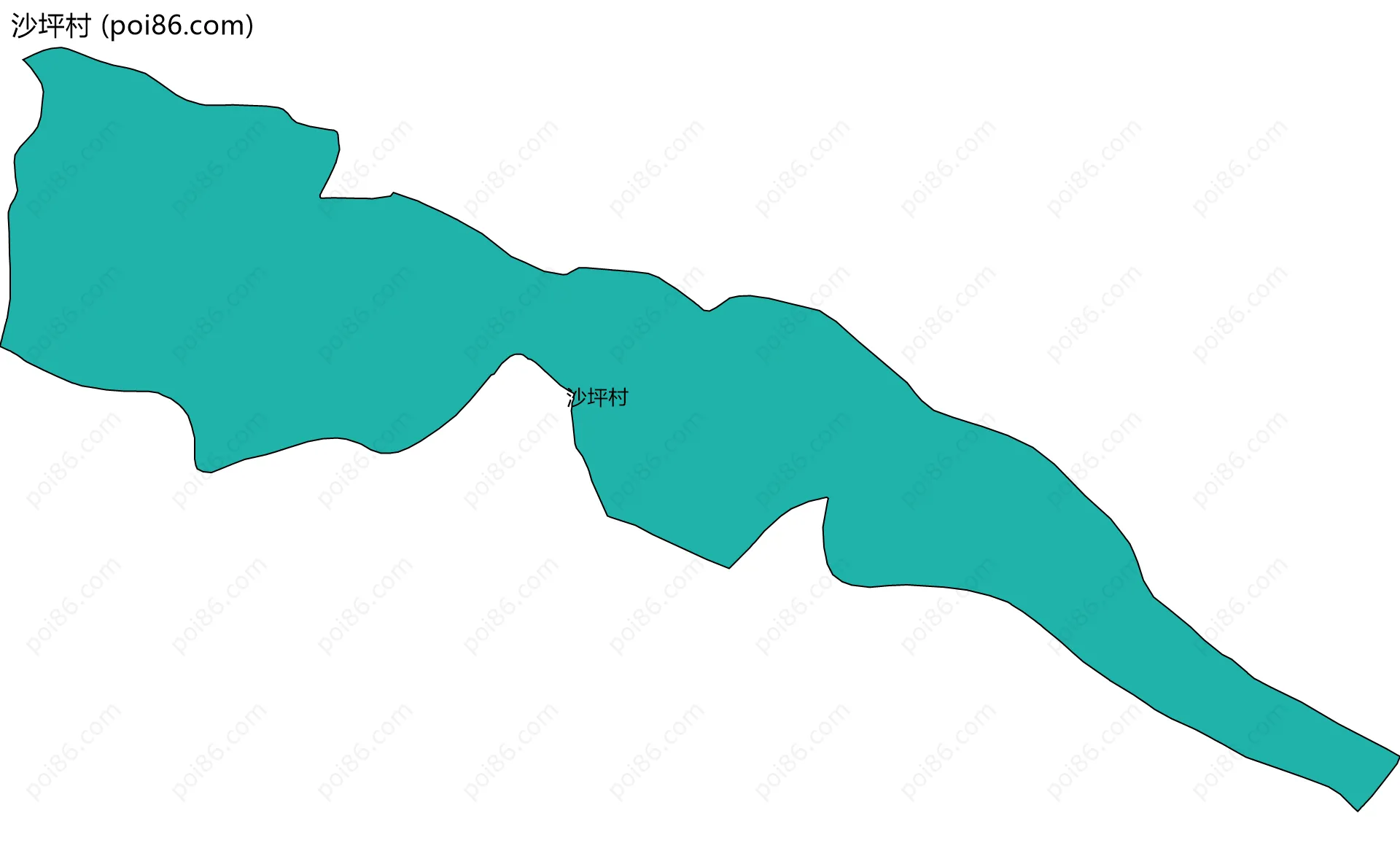 沙坪村边界地图