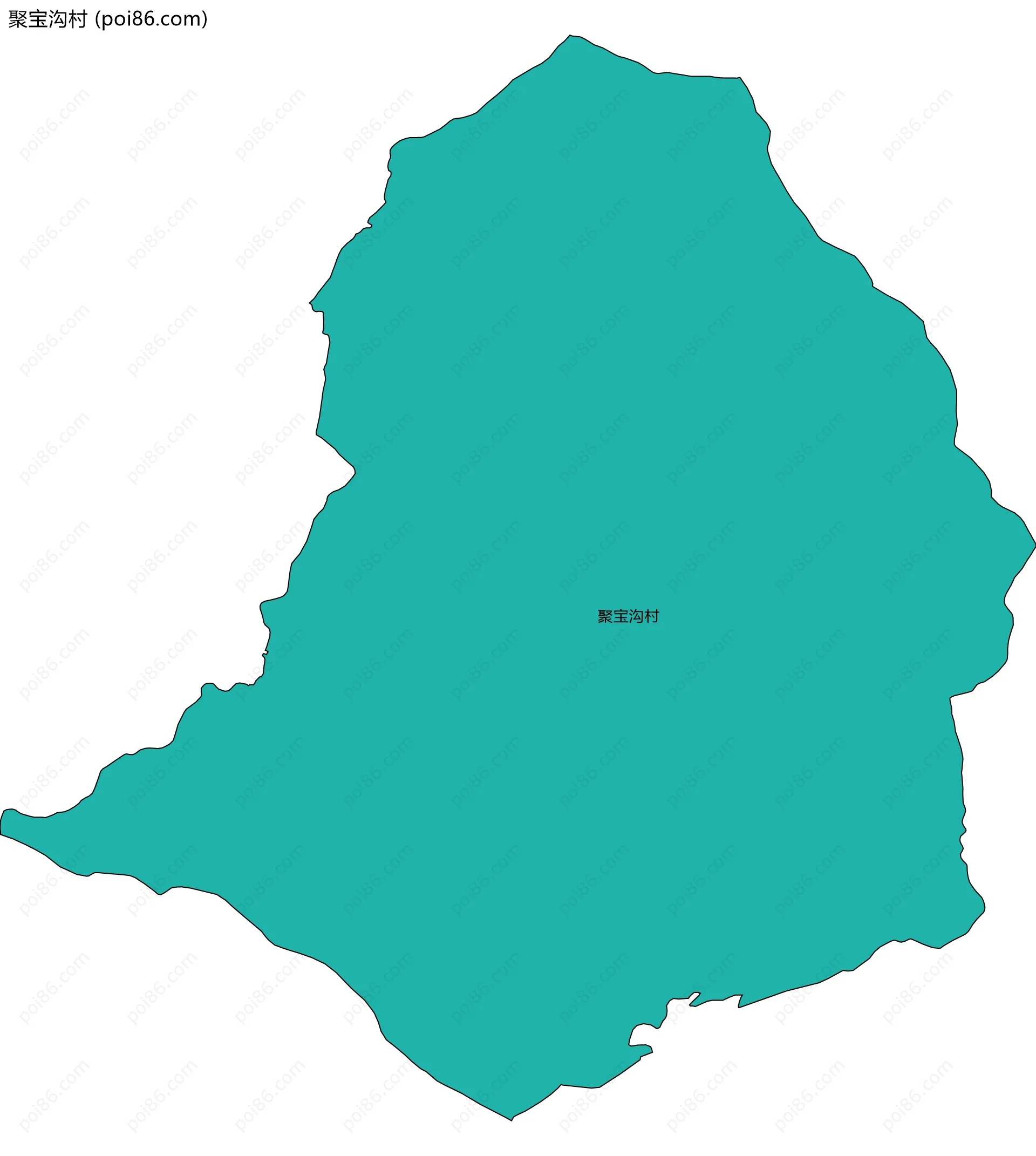 聚宝沟村边界地图