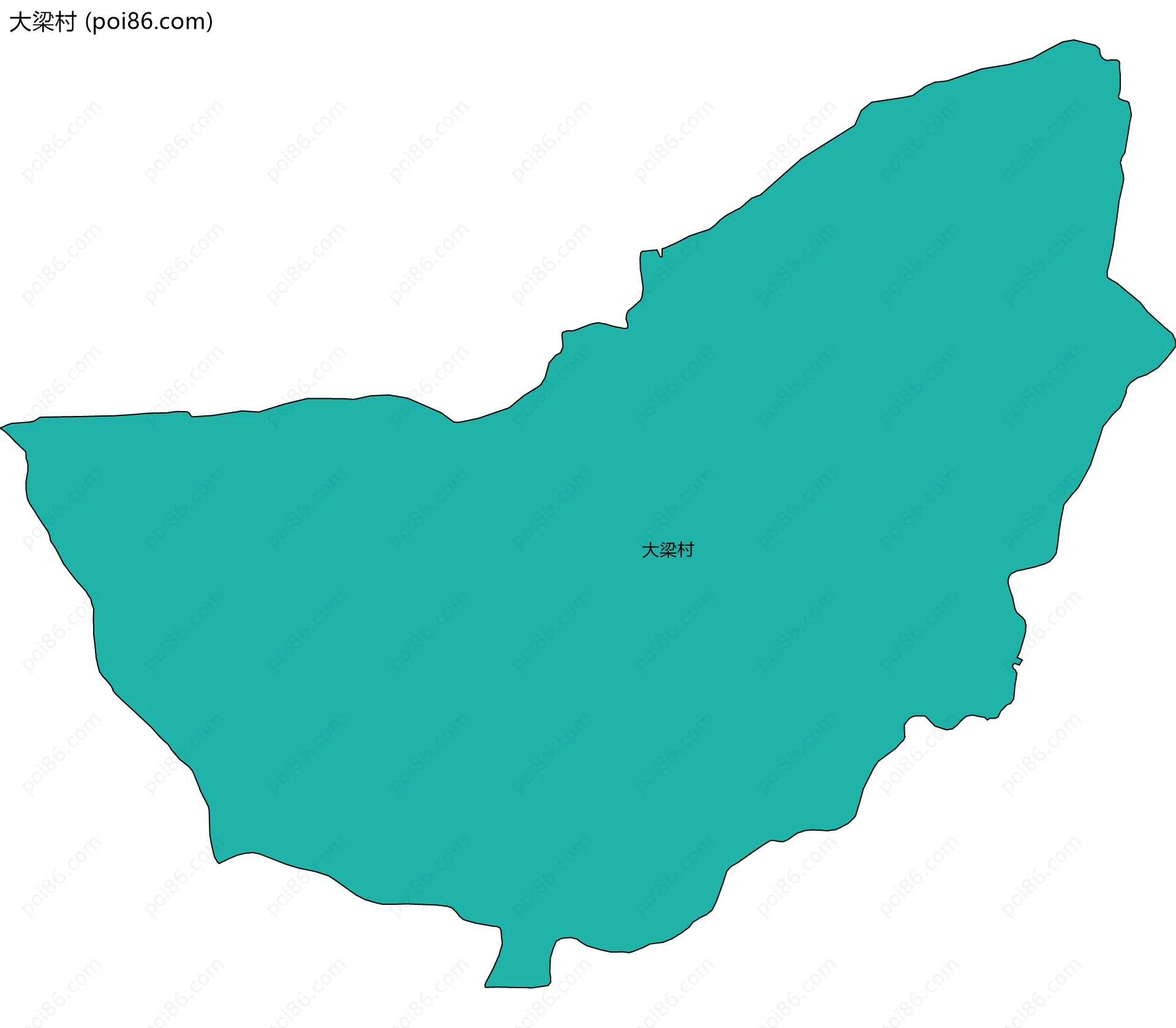 大梁村边界地图