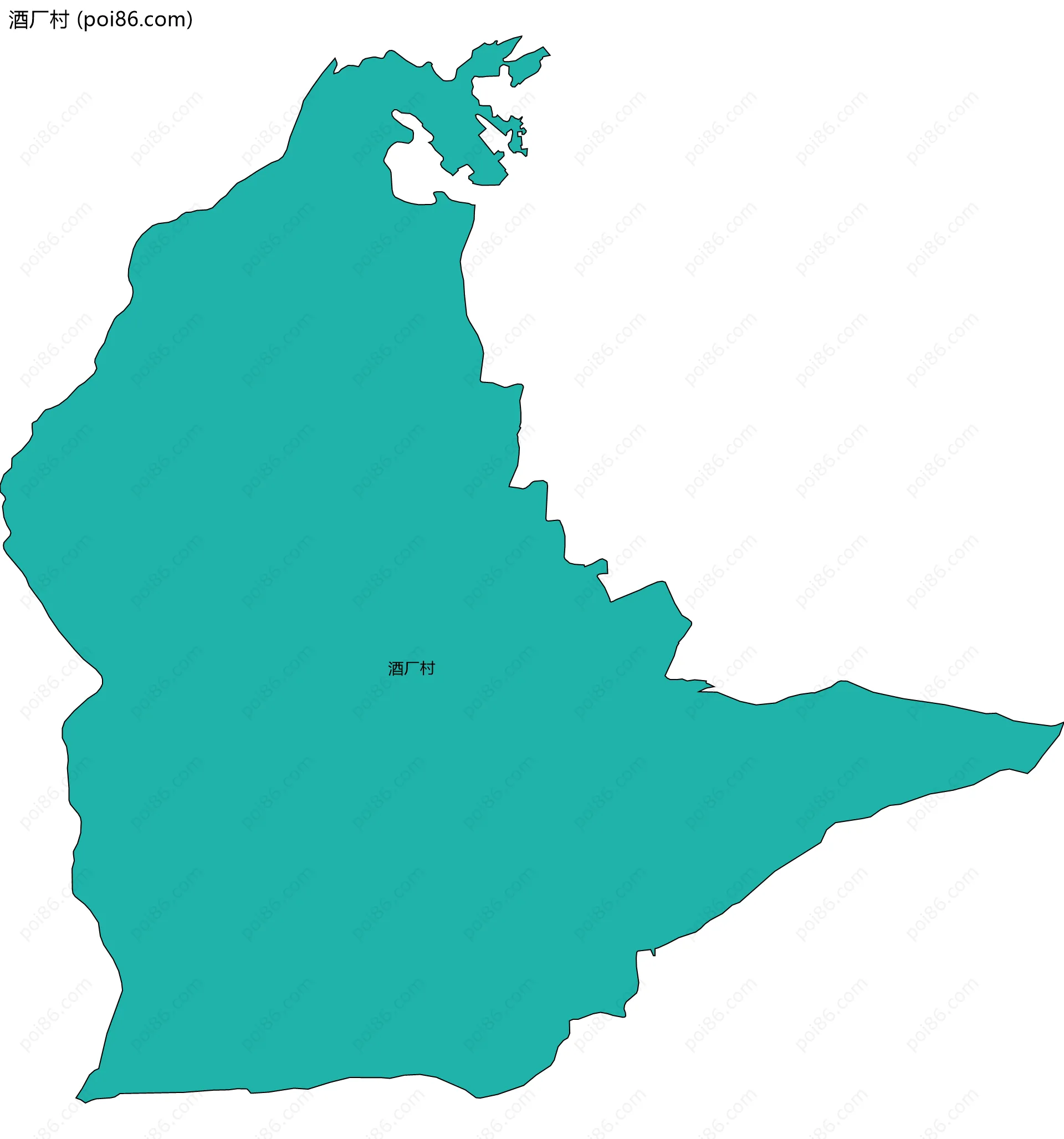 酒厂村边界地图