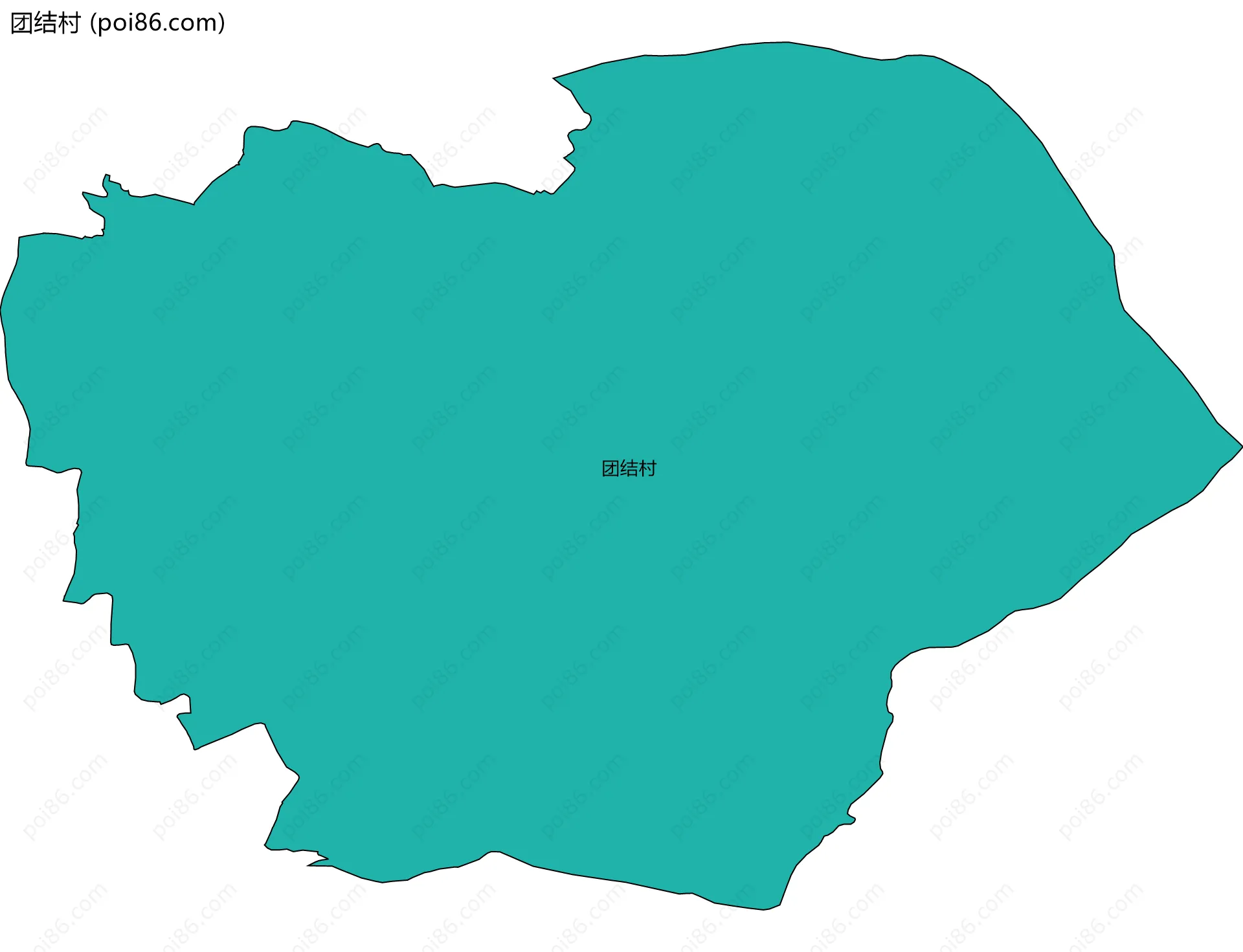 团结村边界地图
