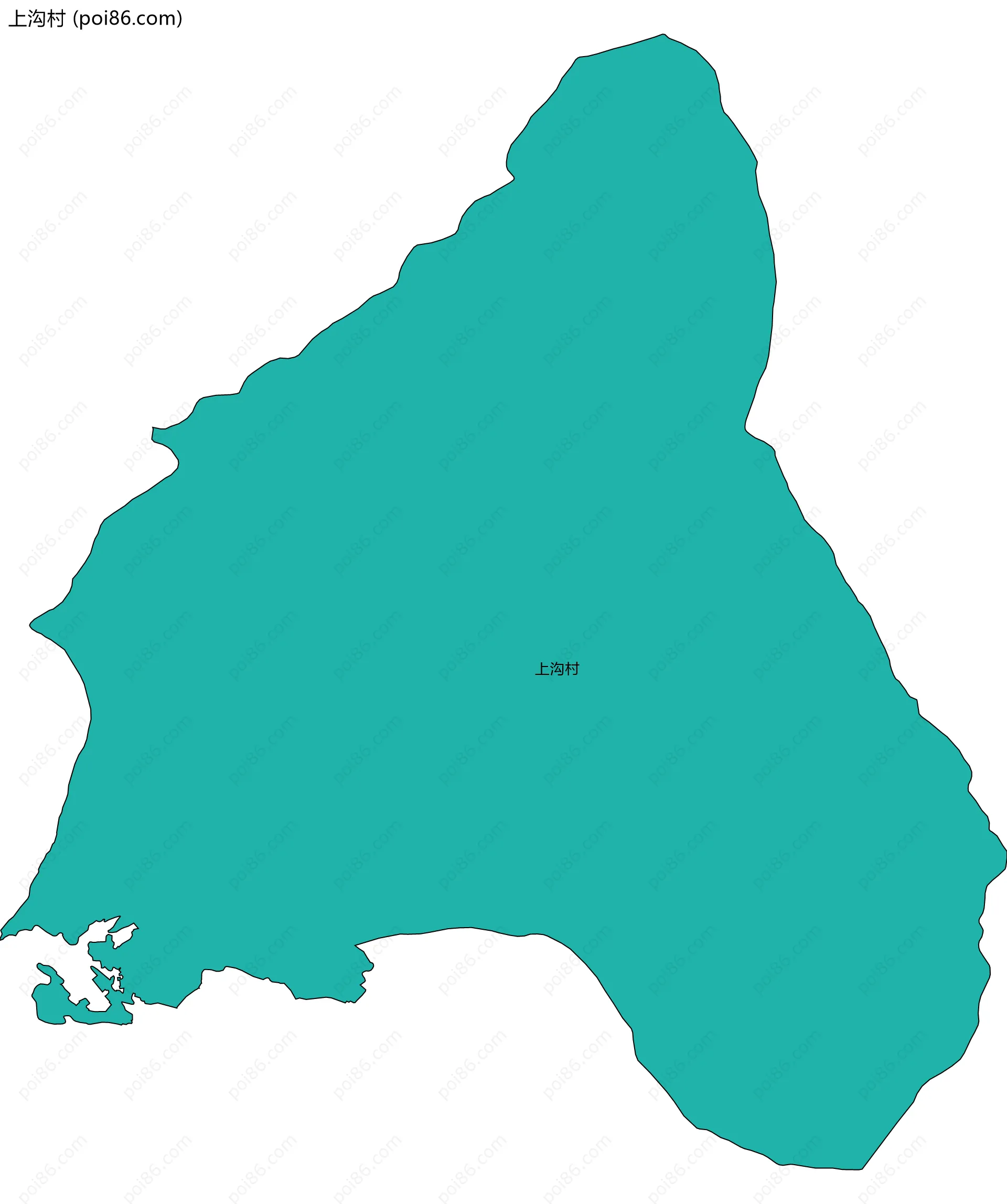 上沟村边界地图