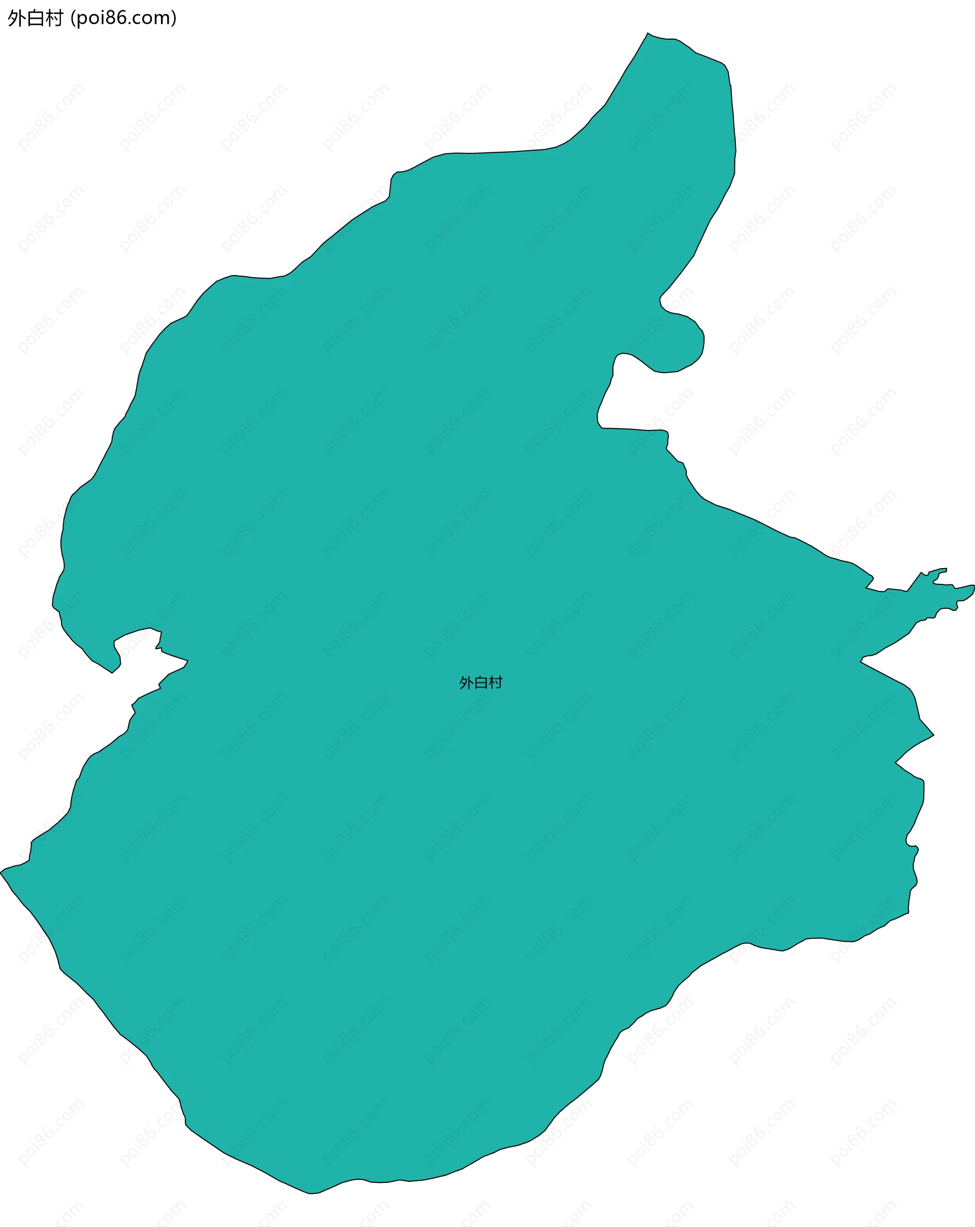 外白村边界地图