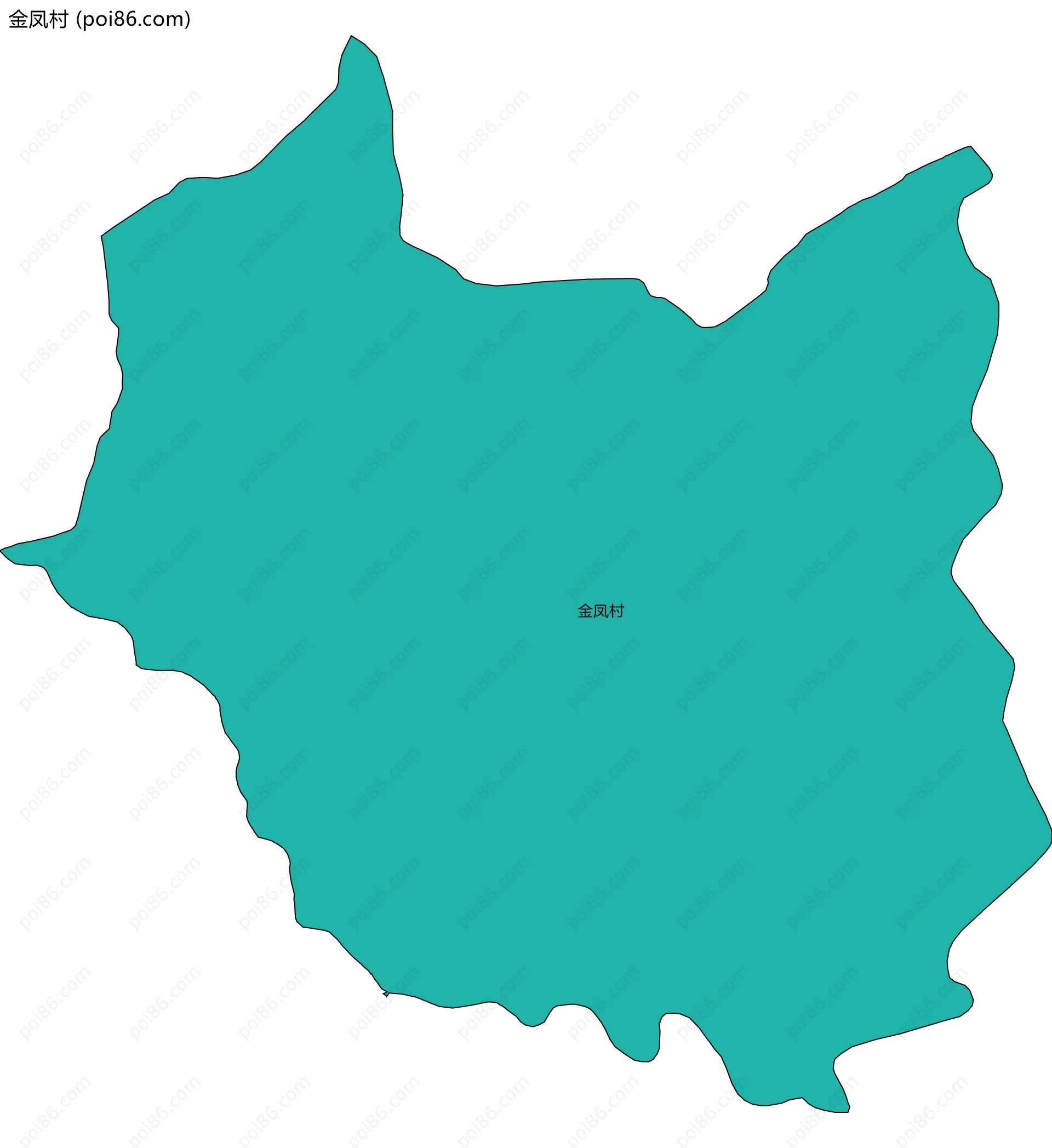 金凤村边界地图