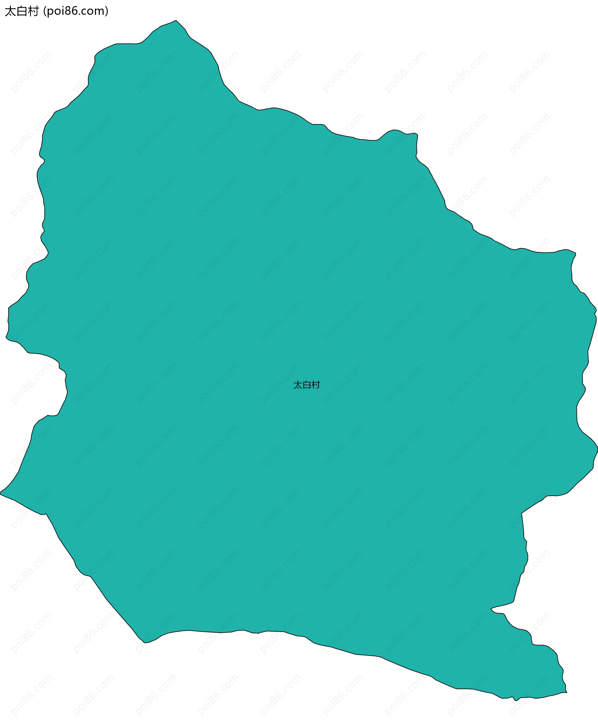 太白村边界地图