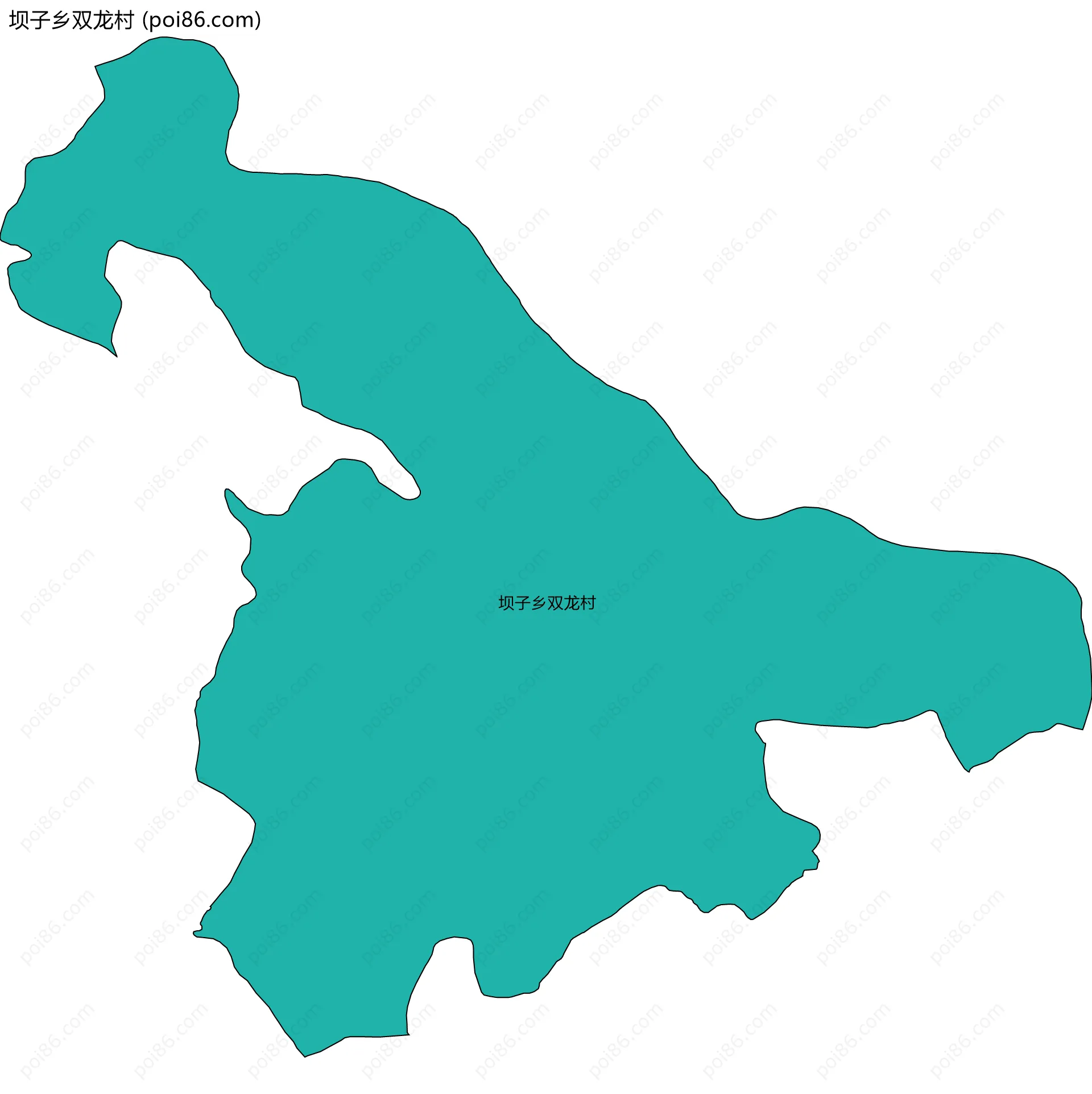 坝子乡双龙村边界地图