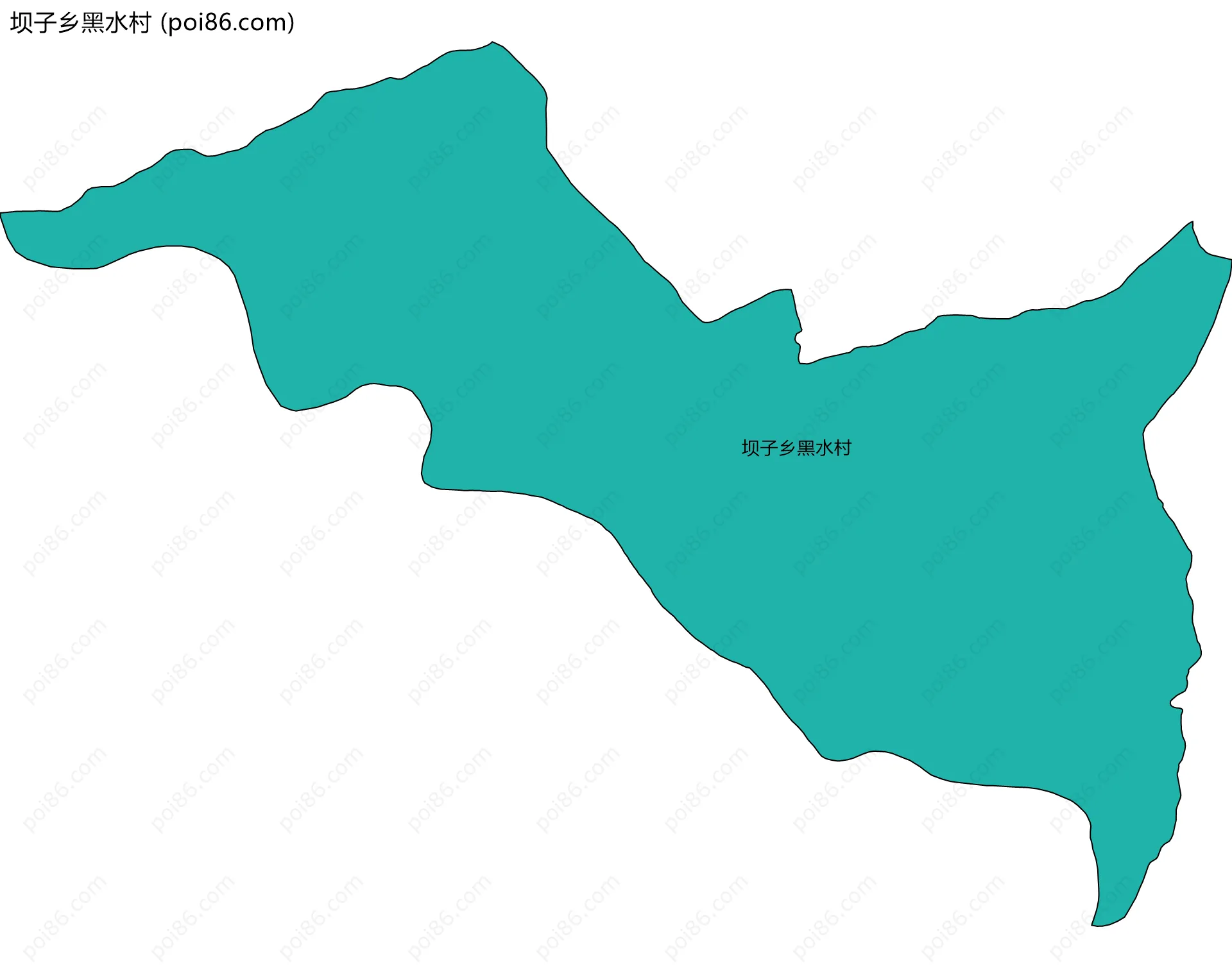 坝子乡黑水村边界地图