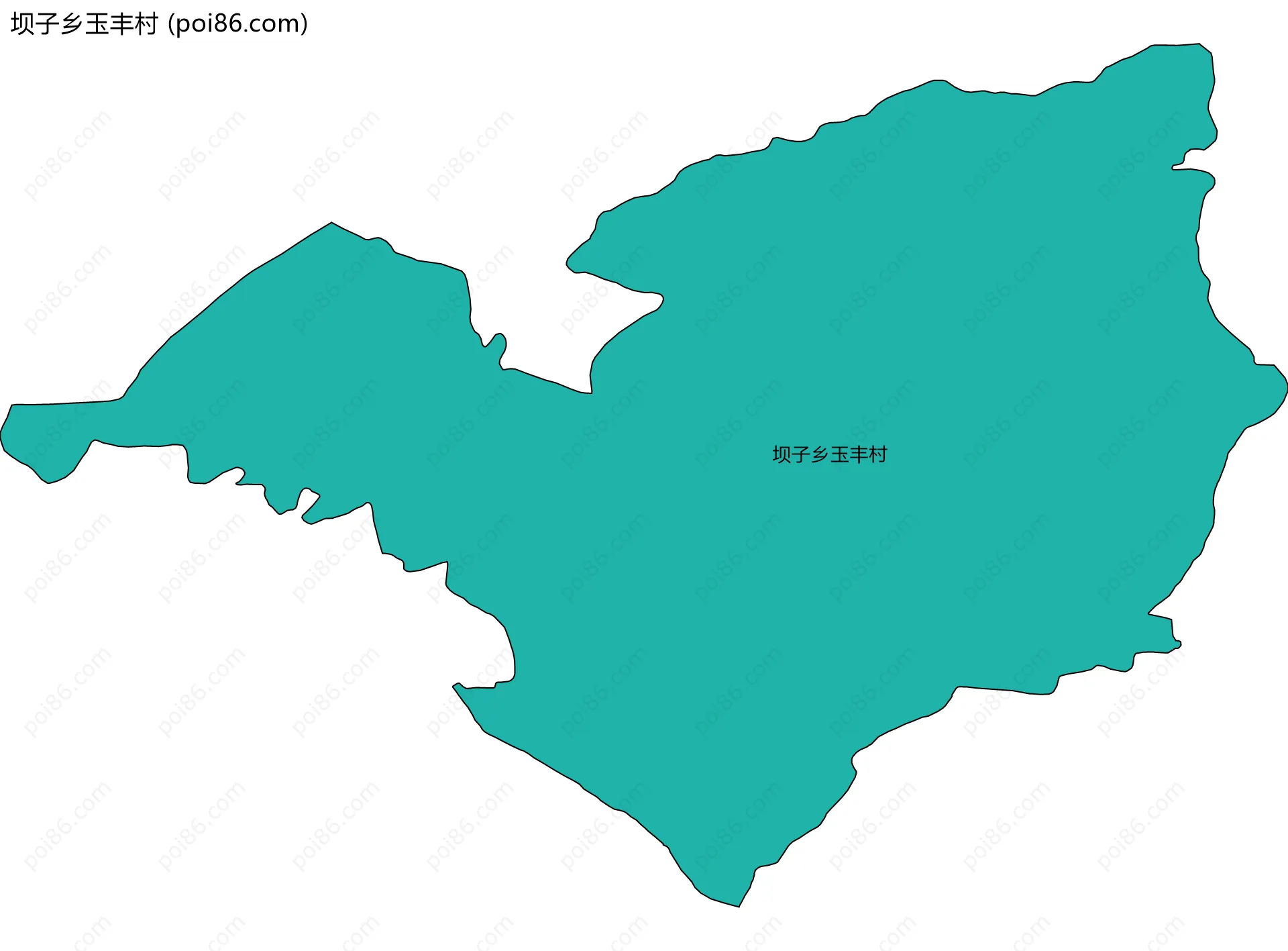 坝子乡玉丰村边界地图