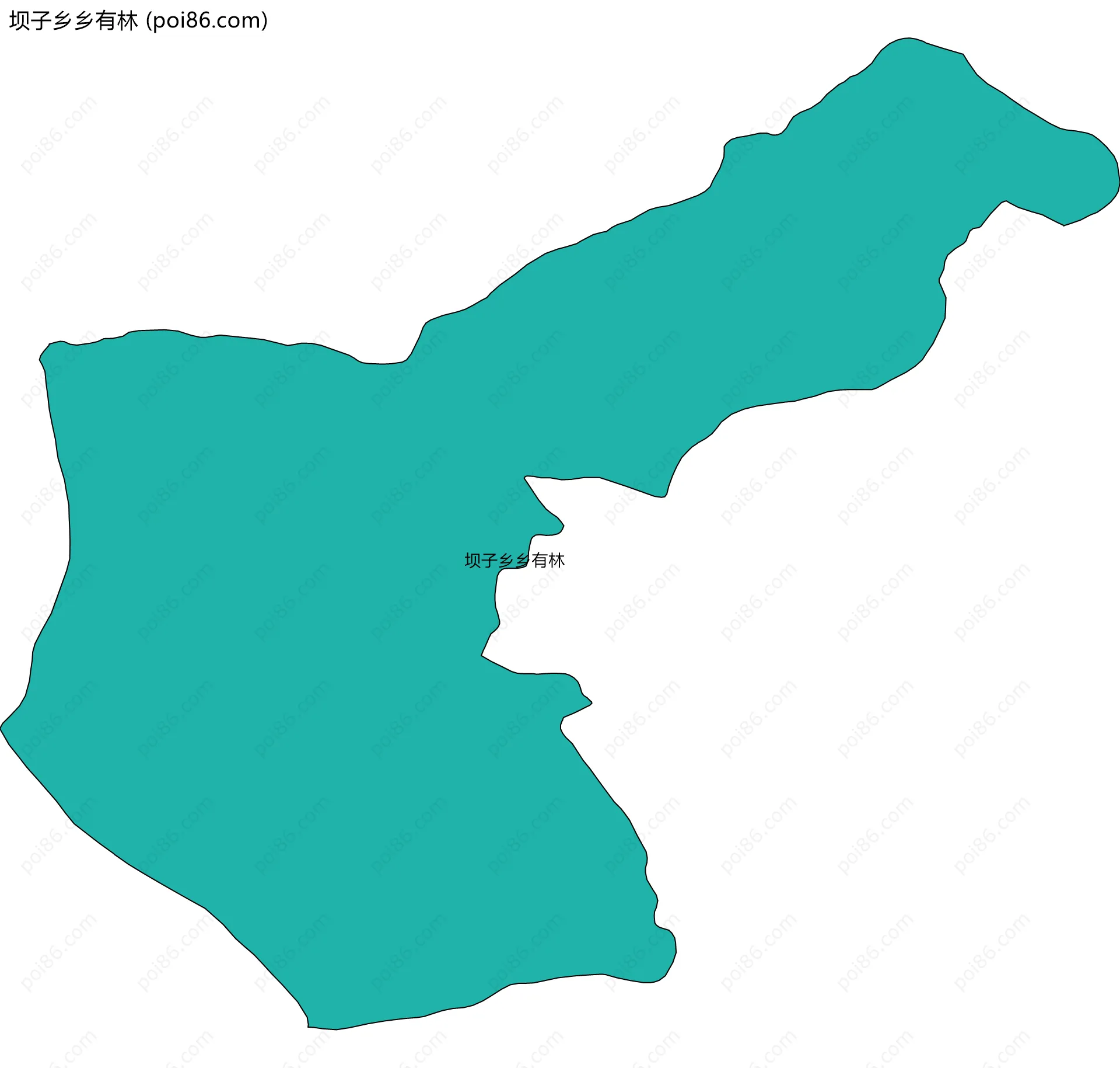 坝子乡乡有林边界地图