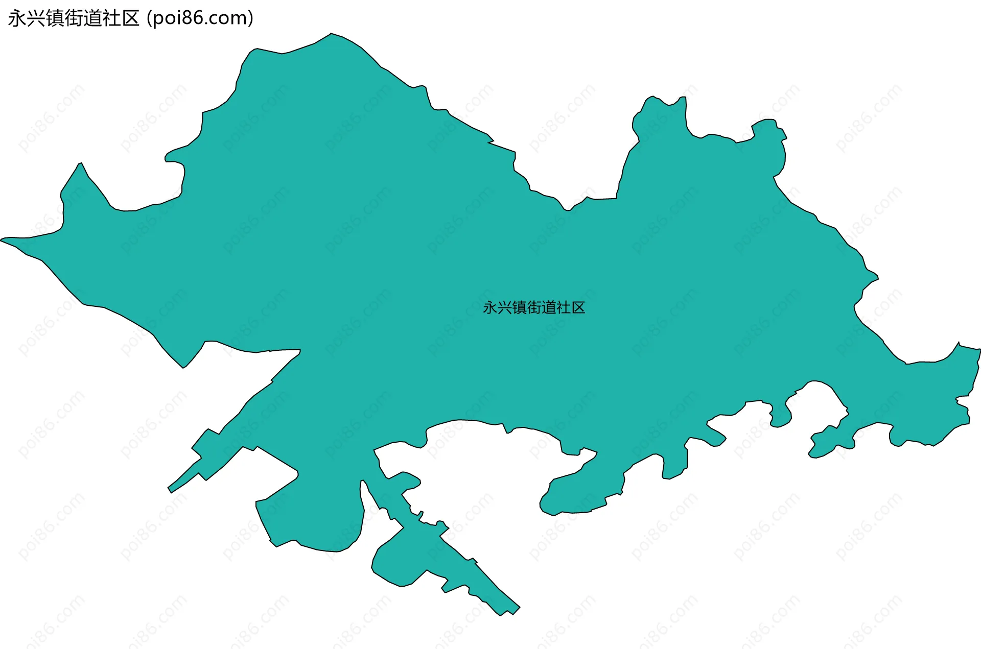 永兴镇街道社区边界地图