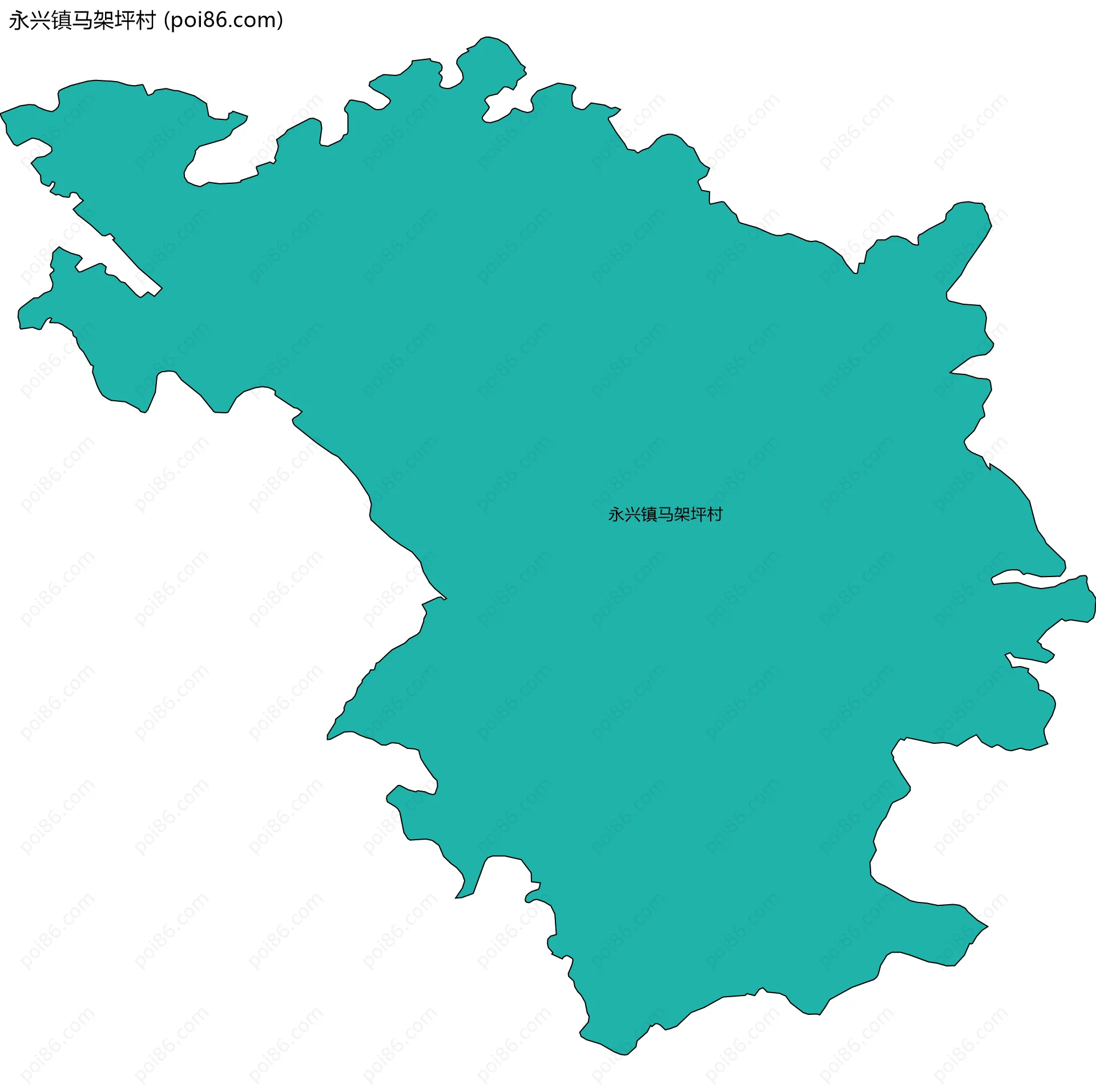 永兴镇马架坪村边界地图