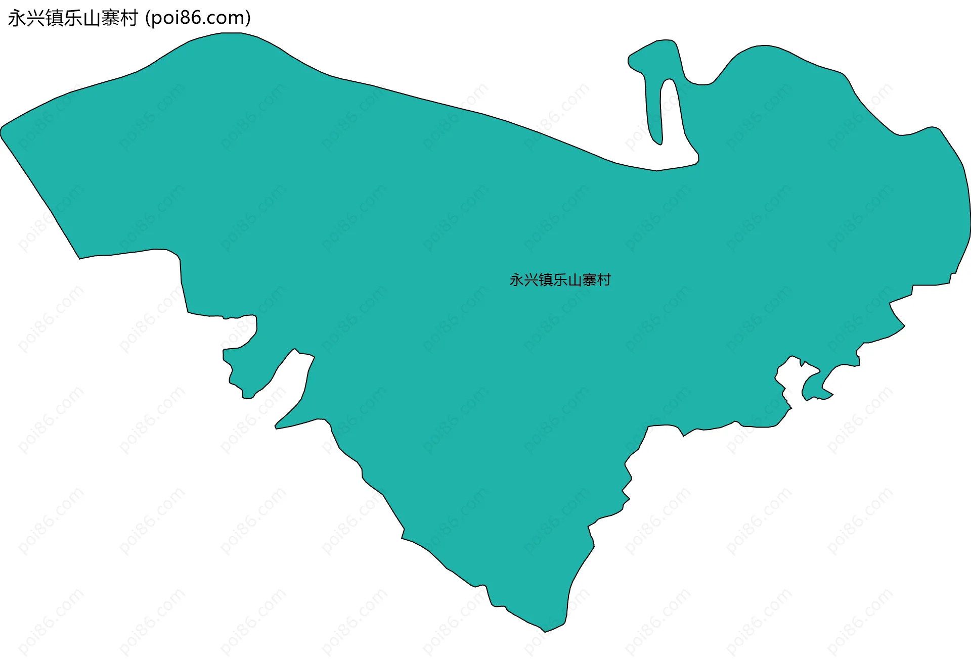 永兴镇乐山寨村边界地图