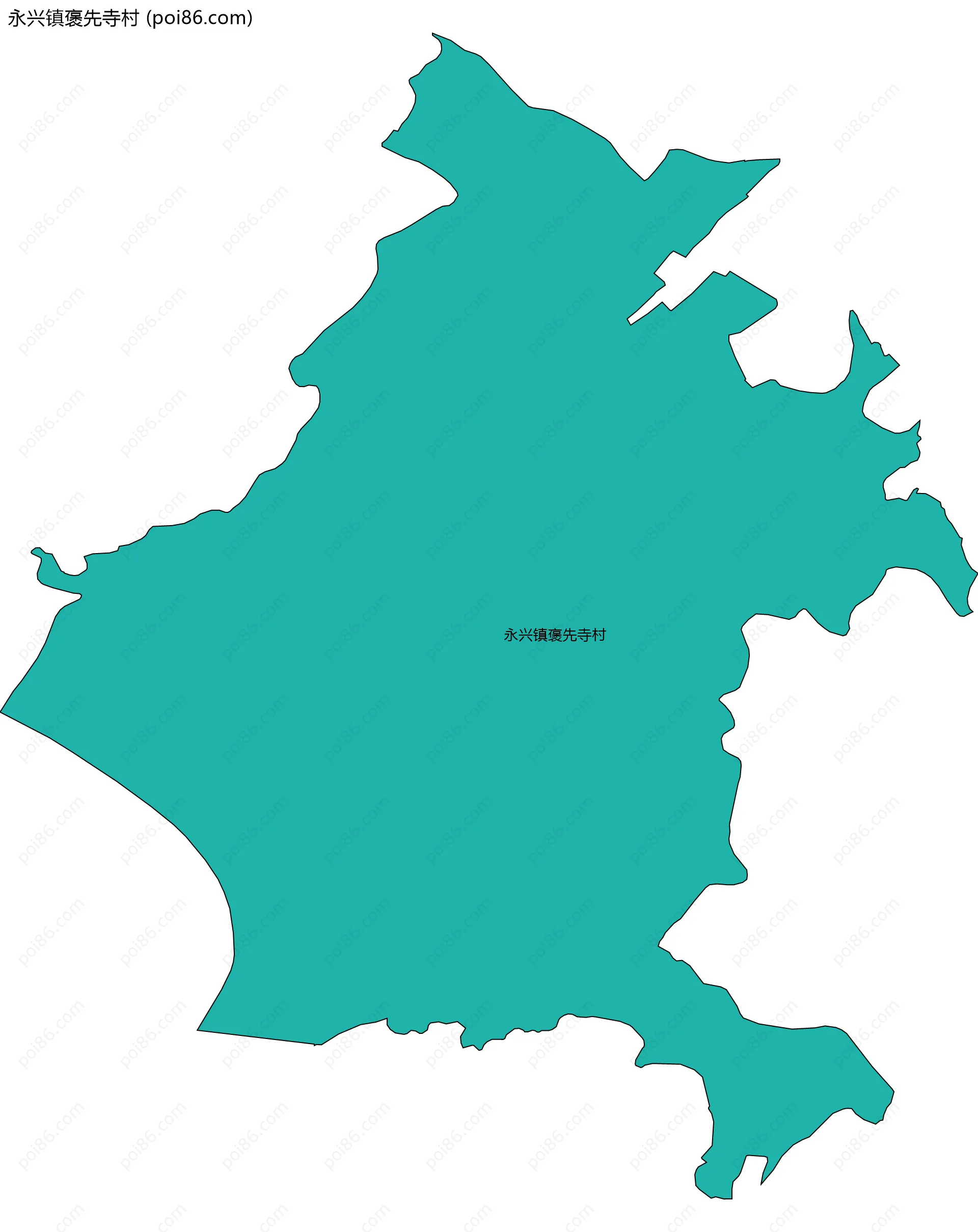 永兴镇褒先寺村边界地图