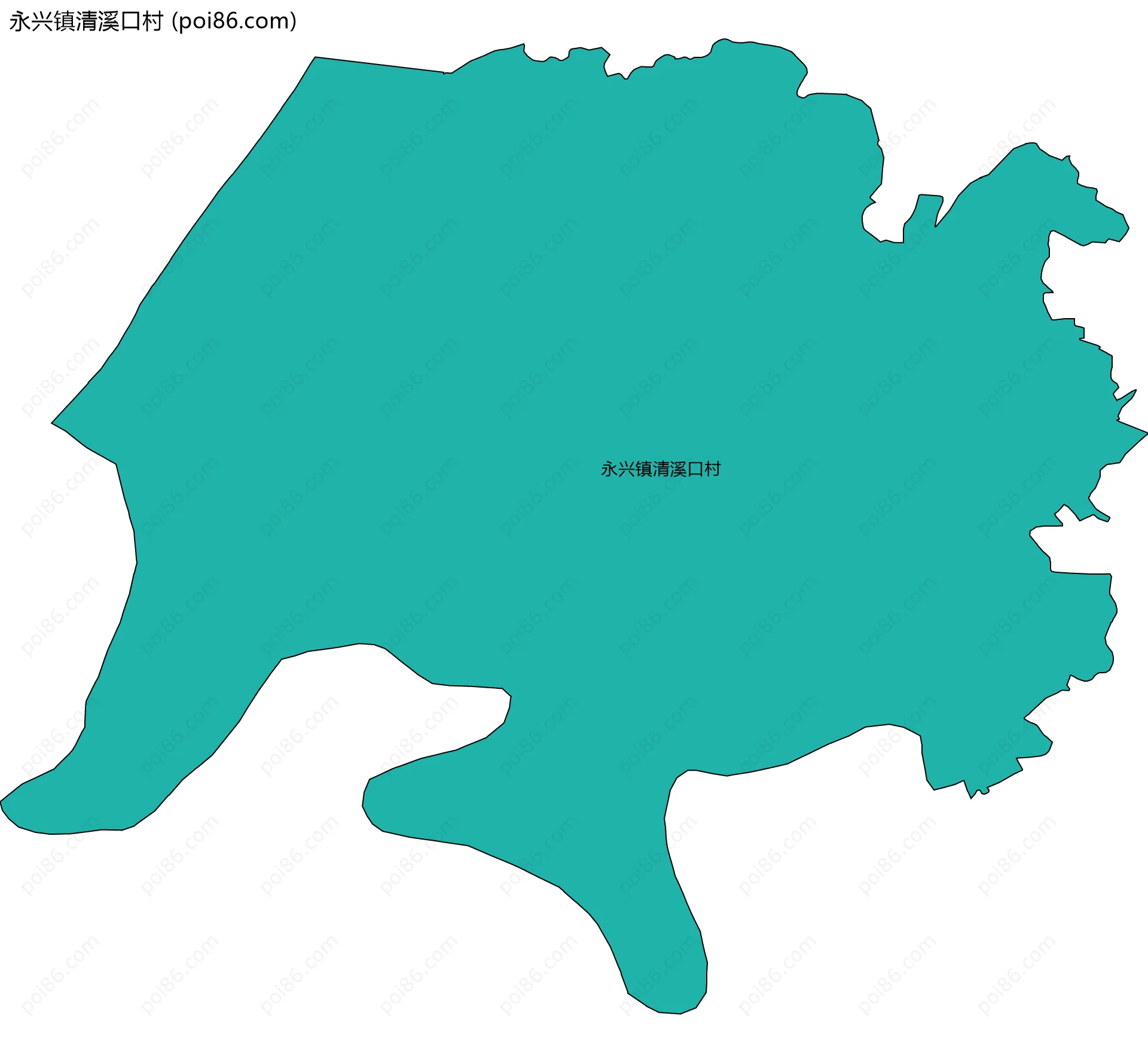 永兴镇清溪口村边界地图