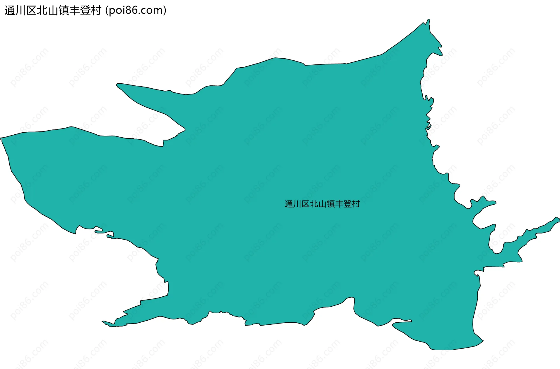 通川区北山镇丰登村边界地图
