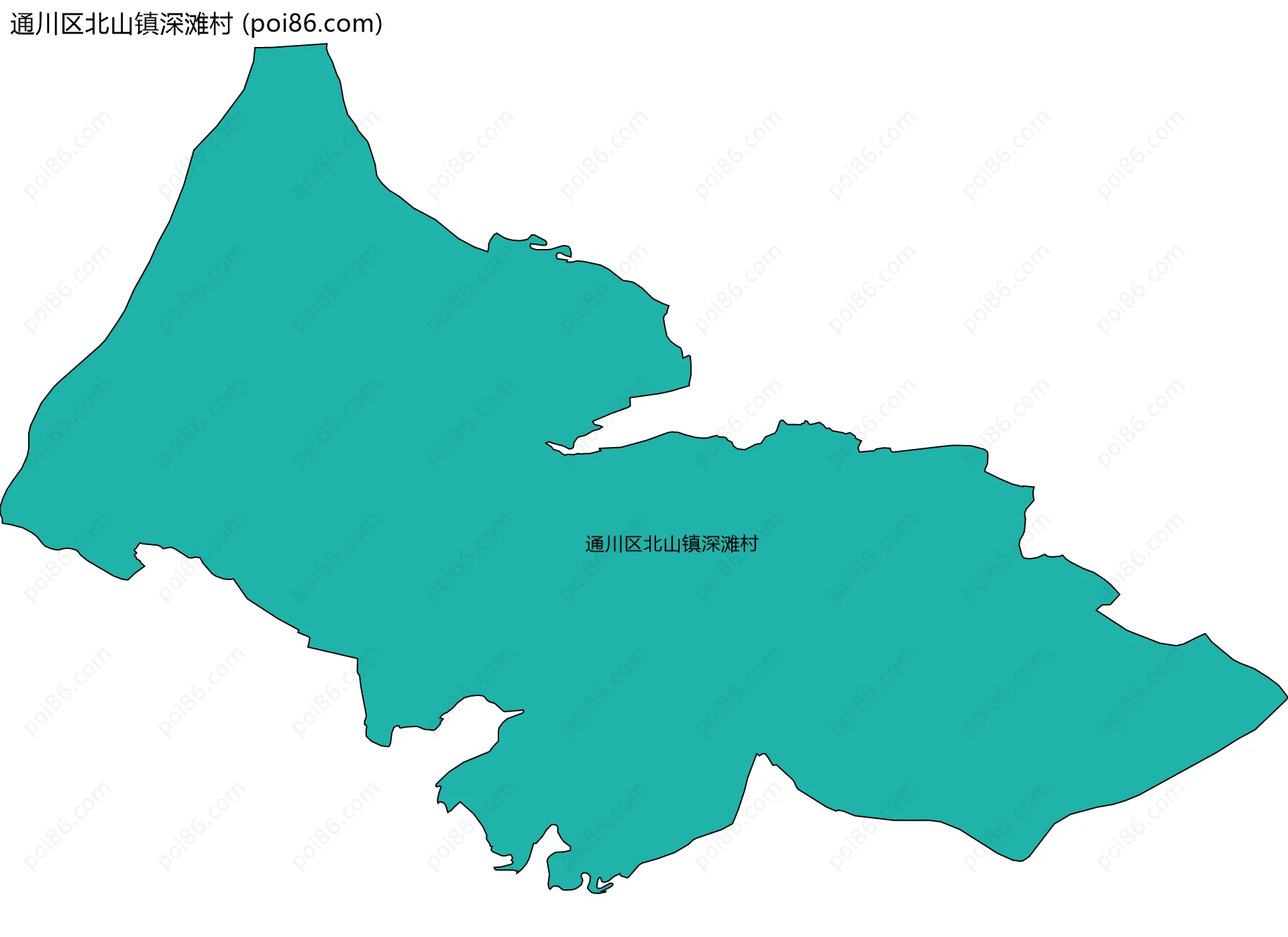 通川区北山镇深滩村边界地图