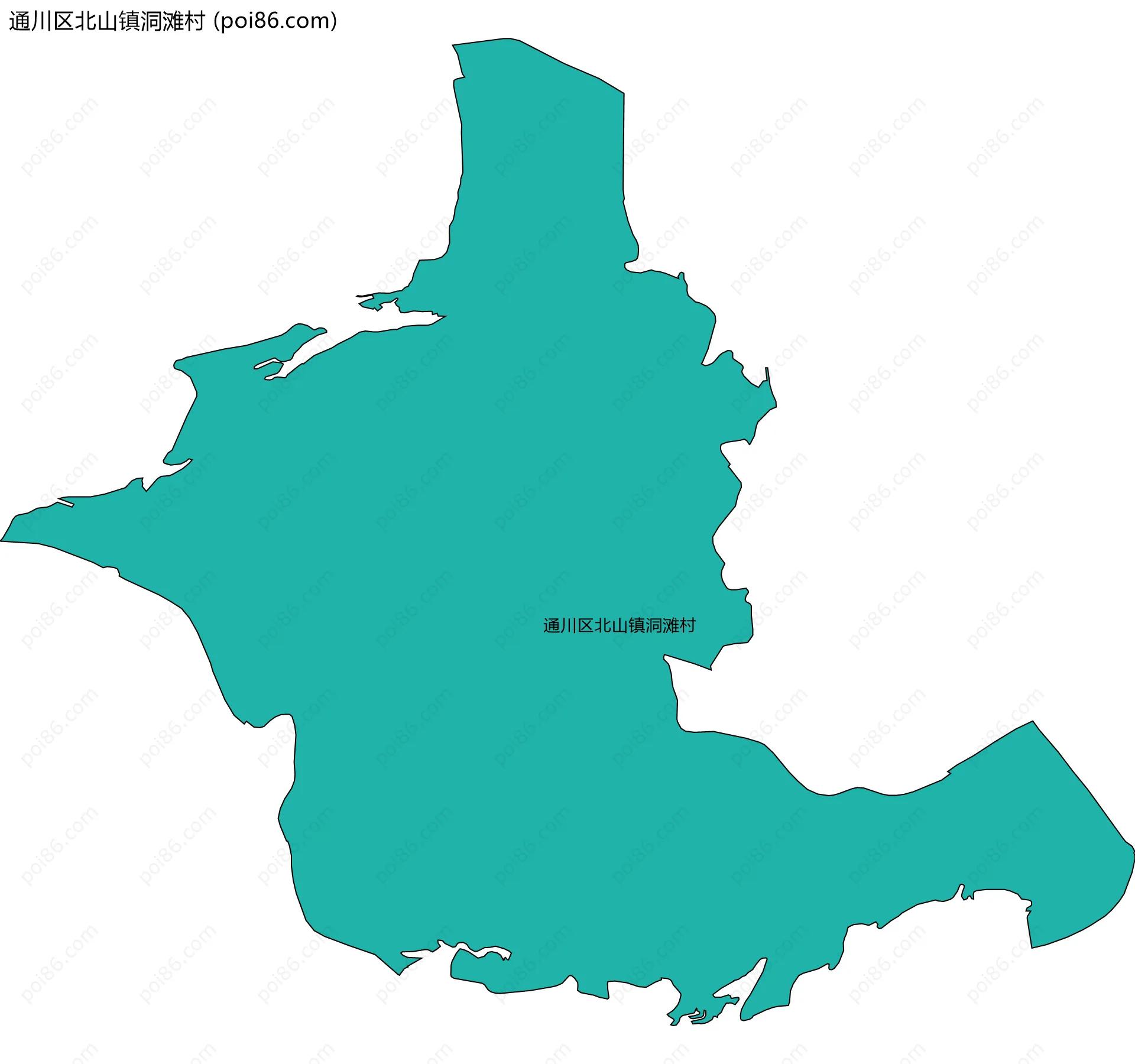 通川区北山镇洞滩村边界地图