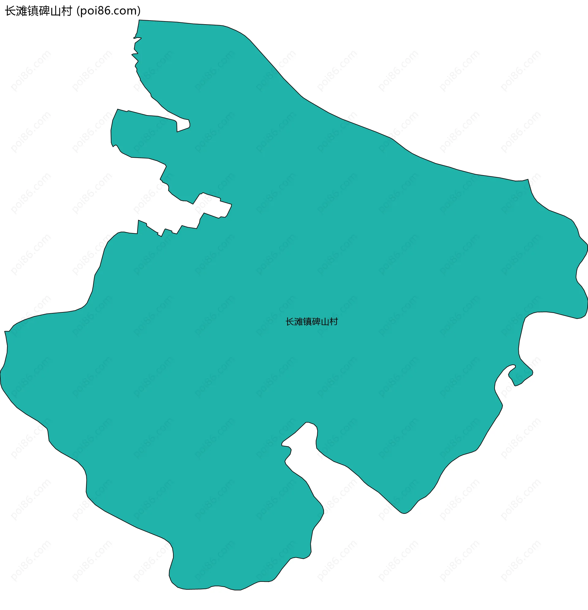 长滩镇碑山村边界地图