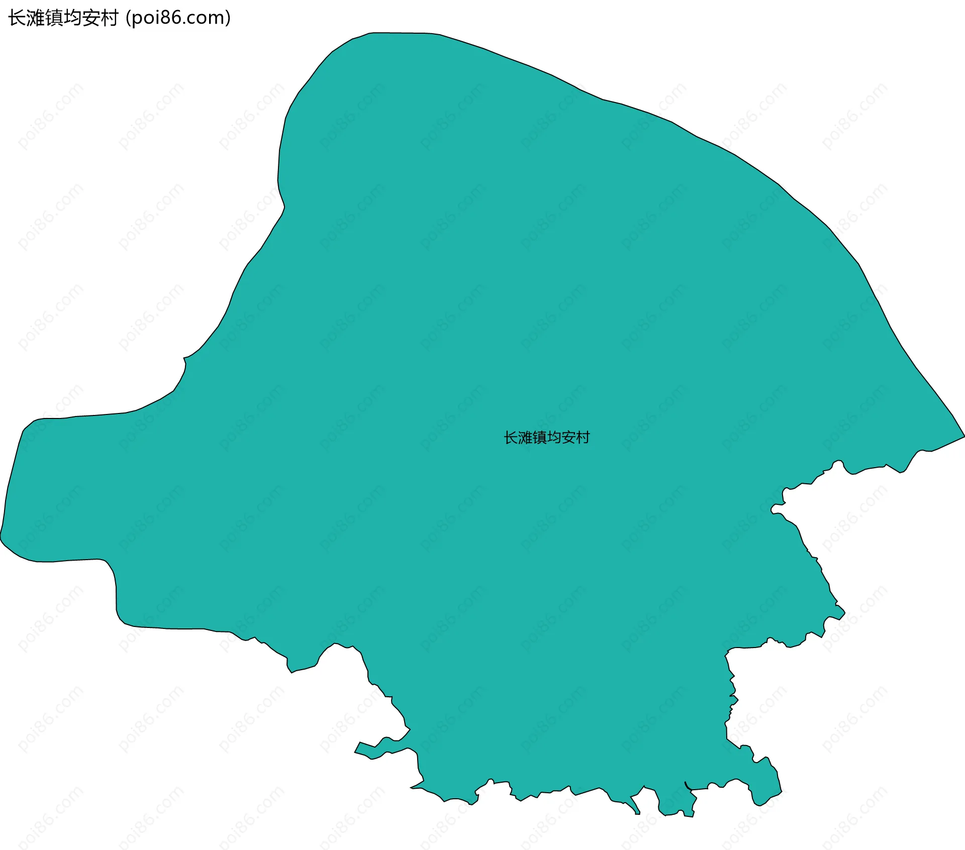 长滩镇均安村边界地图