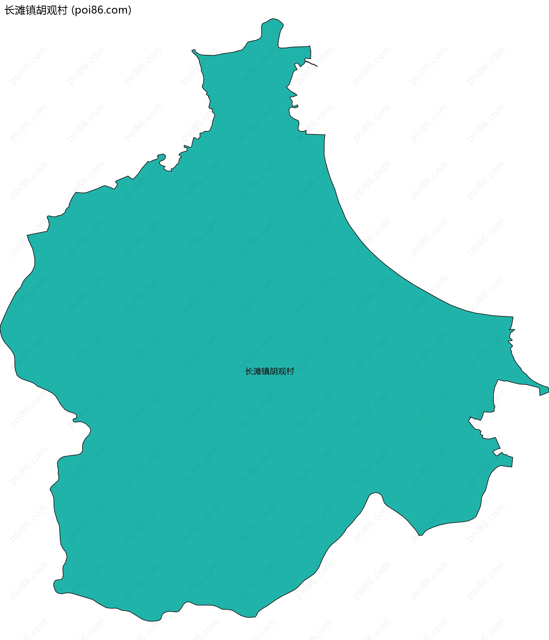 长滩镇胡观村边界地图