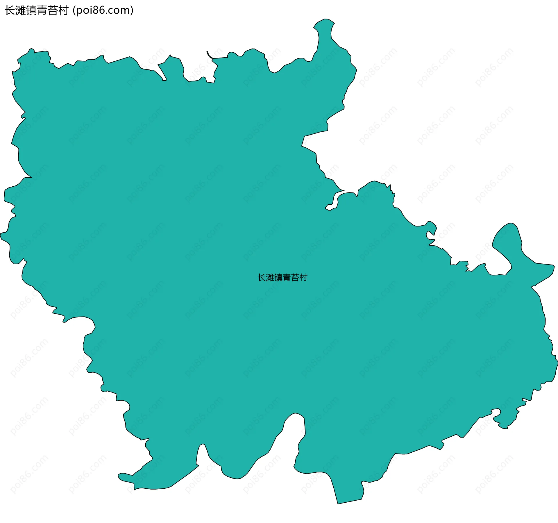 长滩镇青苔村边界地图