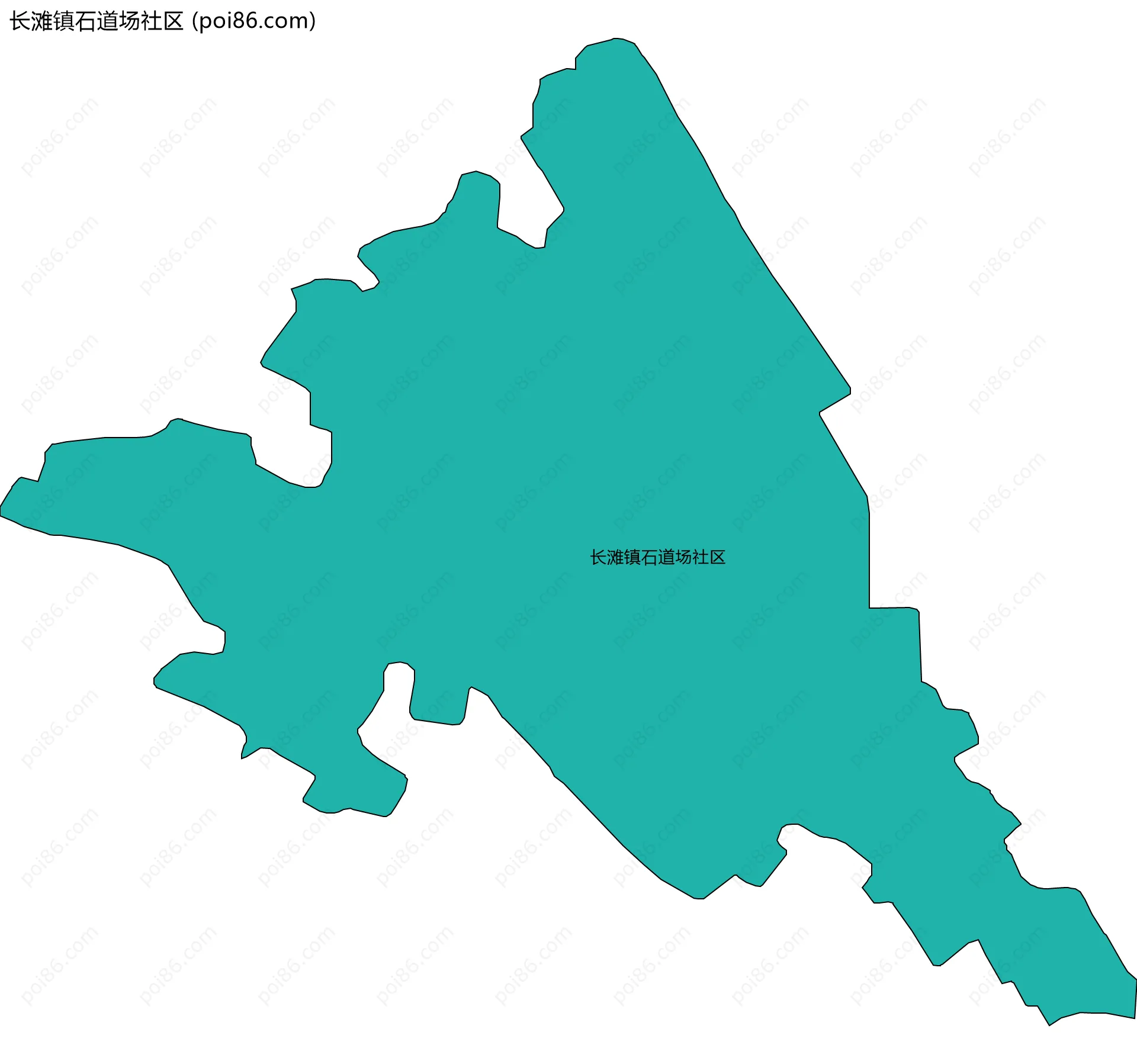 长滩镇石道场社区边界地图