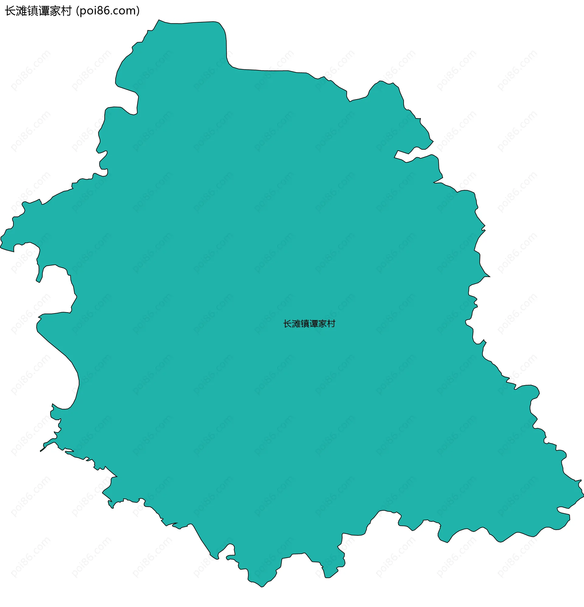 长滩镇谭家村边界地图