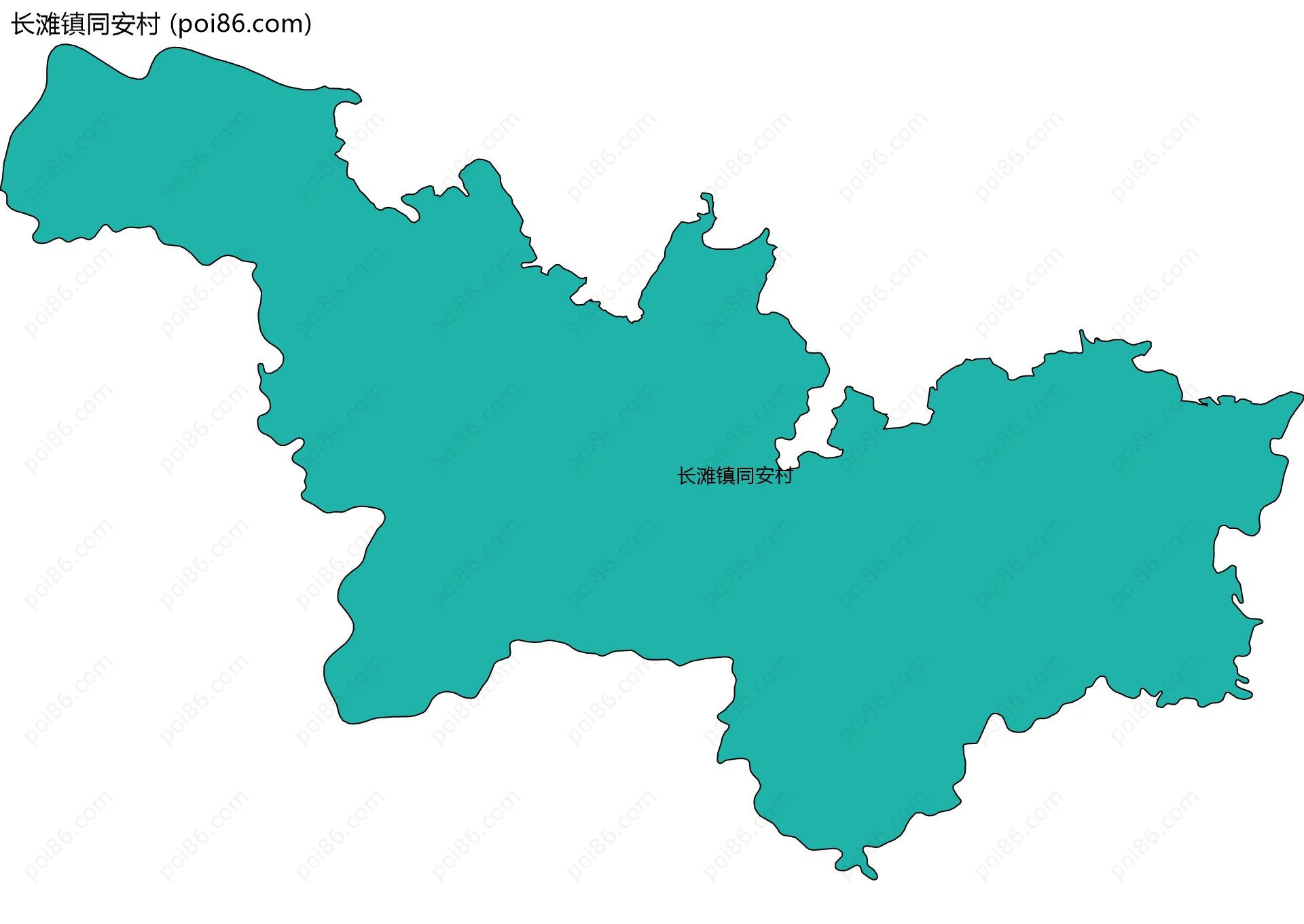 长滩镇同安村边界地图
