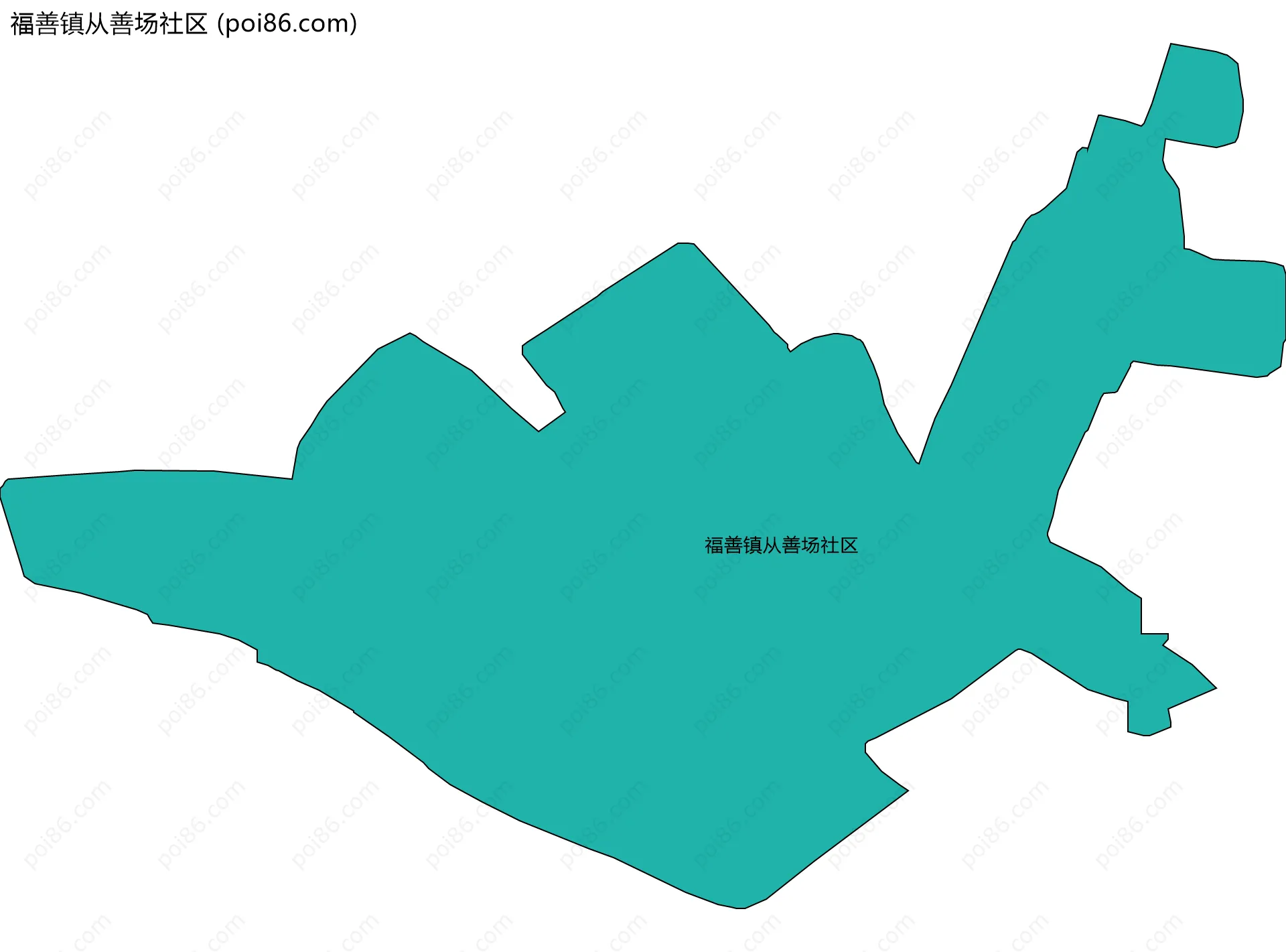福善镇从善场社区边界地图