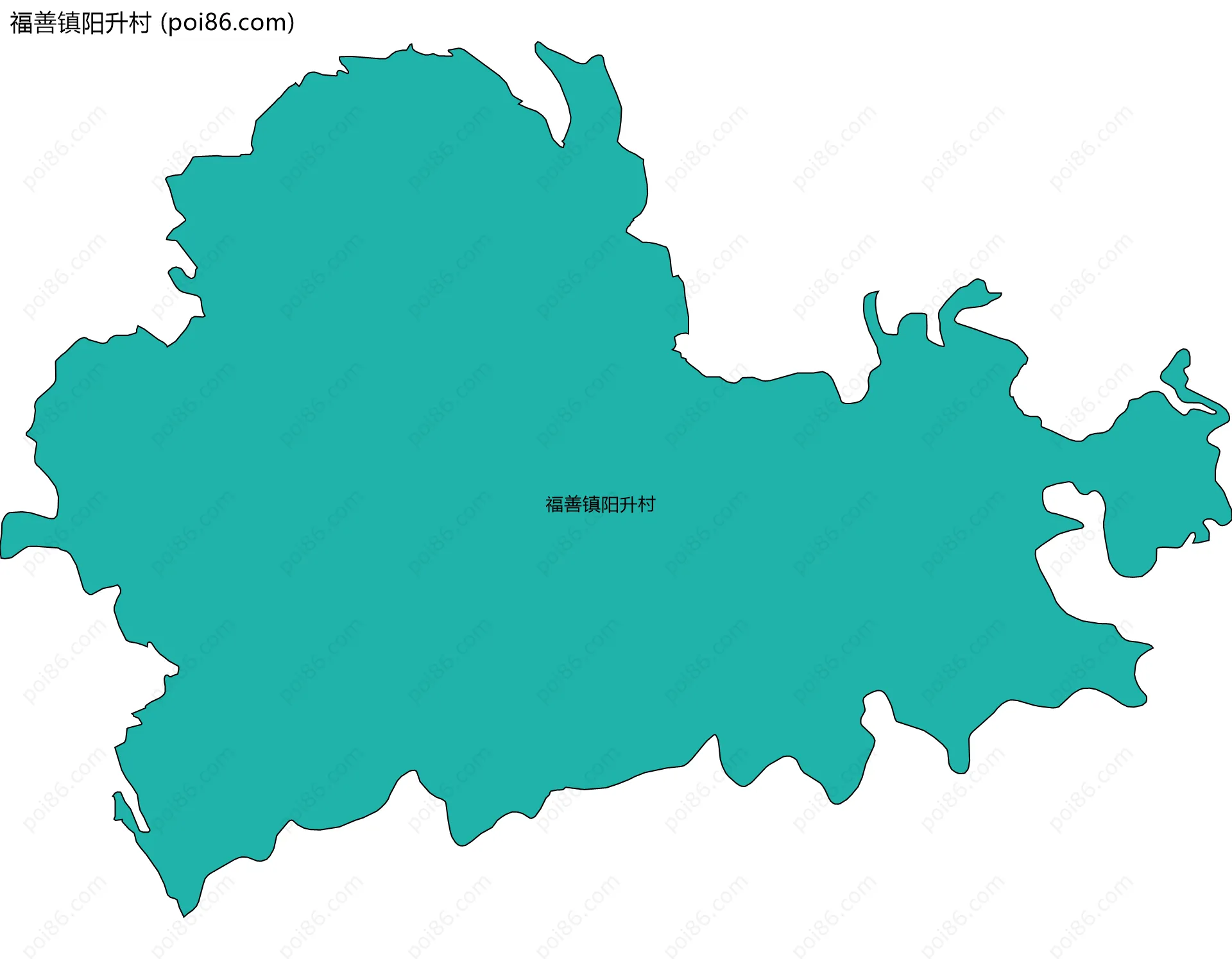 福善镇阳升村边界地图