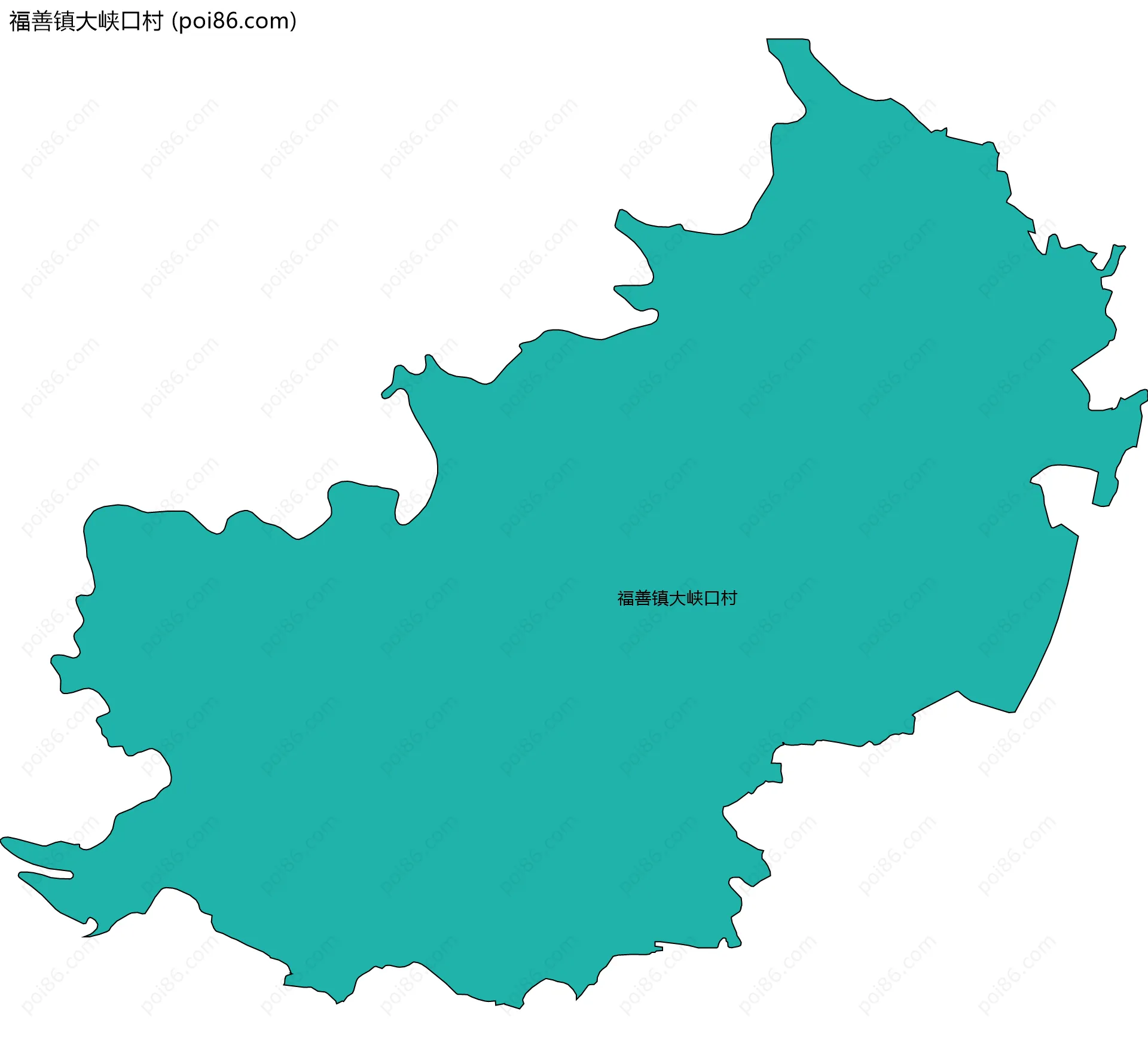 福善镇大峡口村边界地图