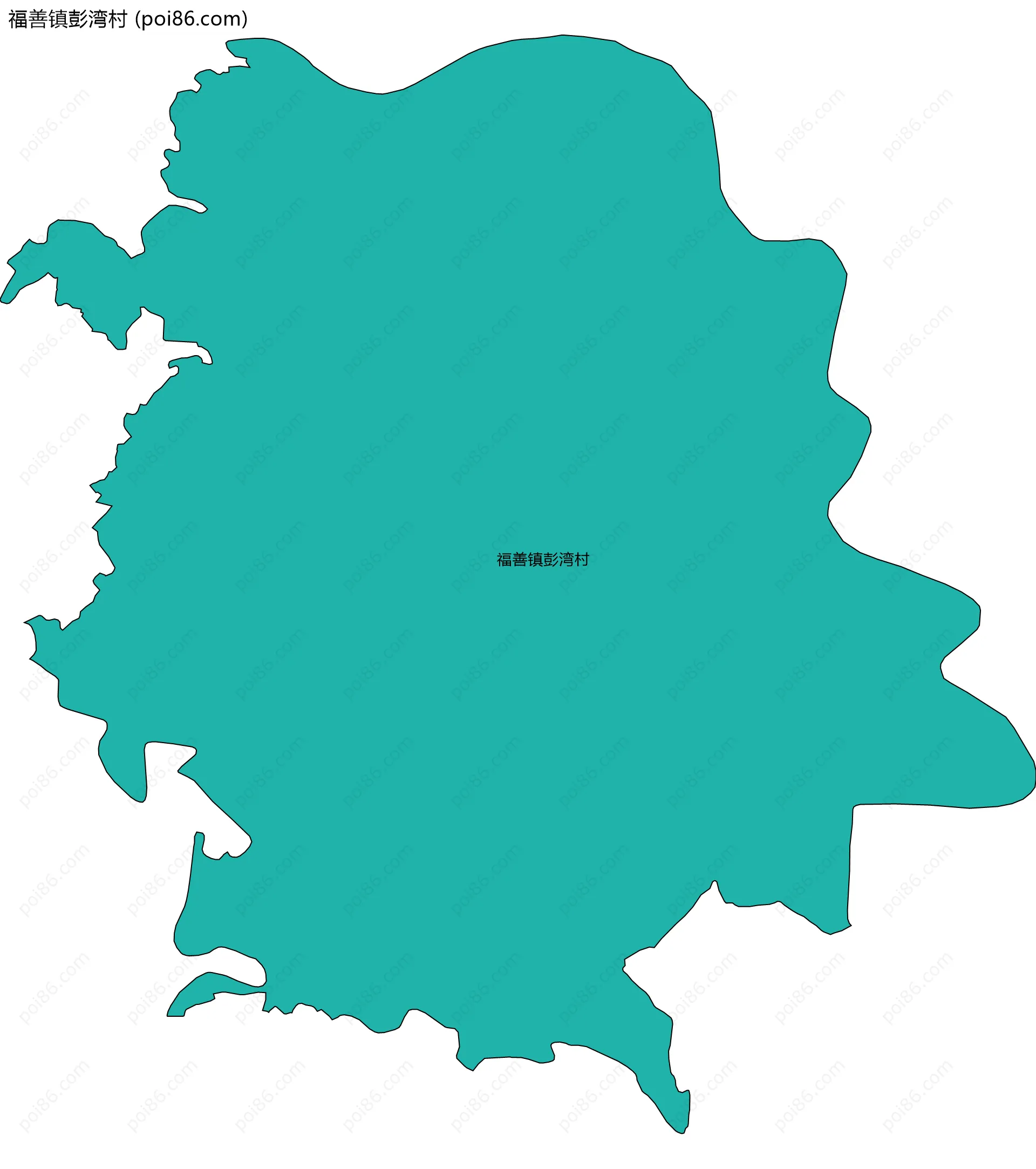 福善镇彭湾村边界地图