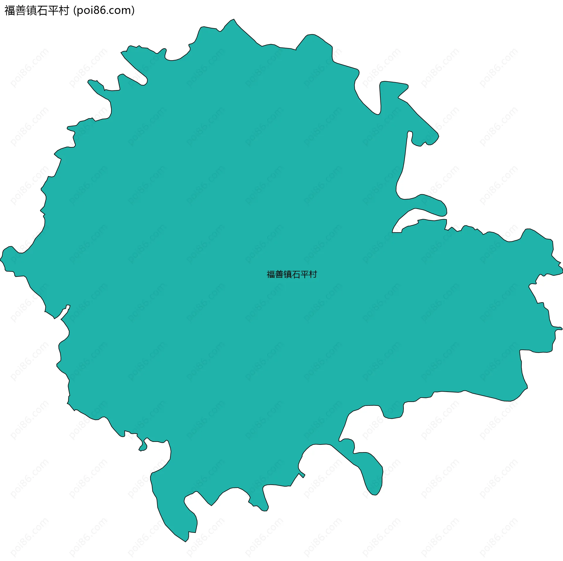 福善镇石平村边界地图