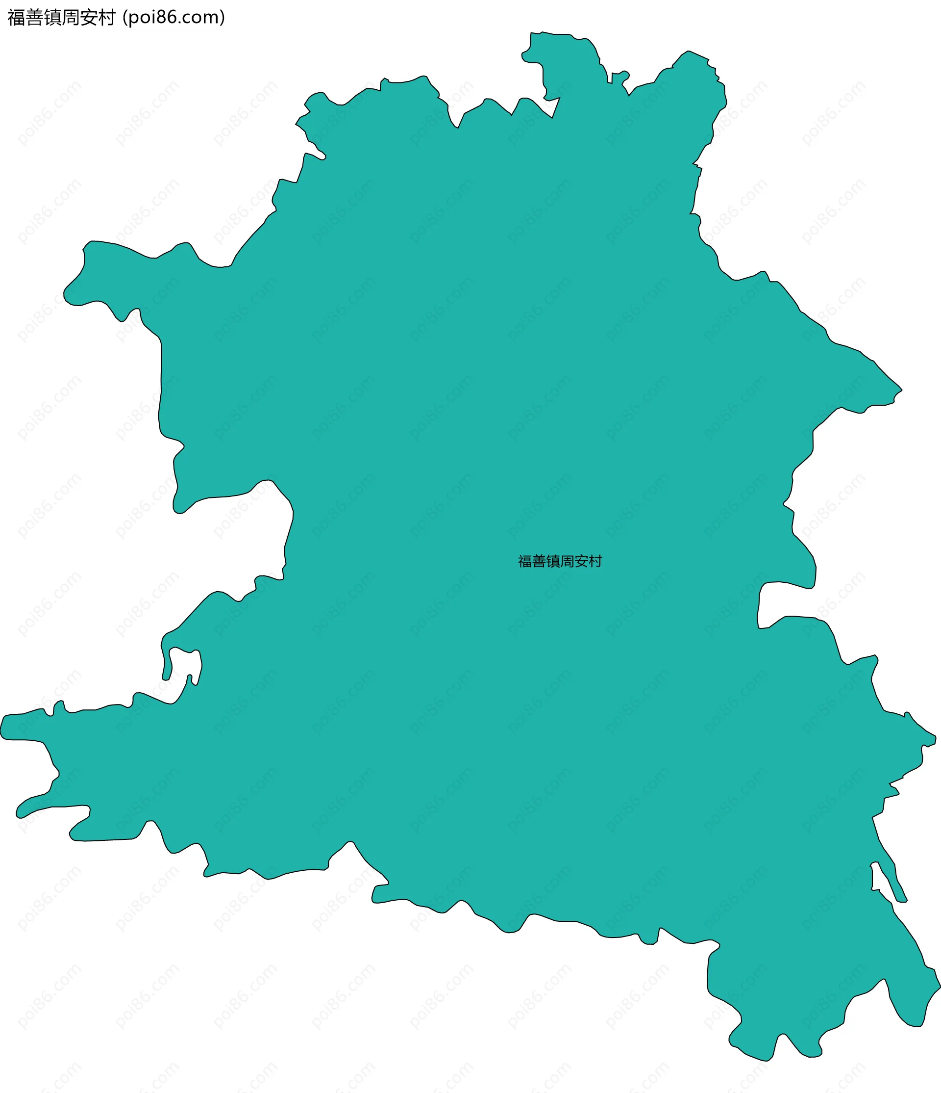 福善镇周安村边界地图