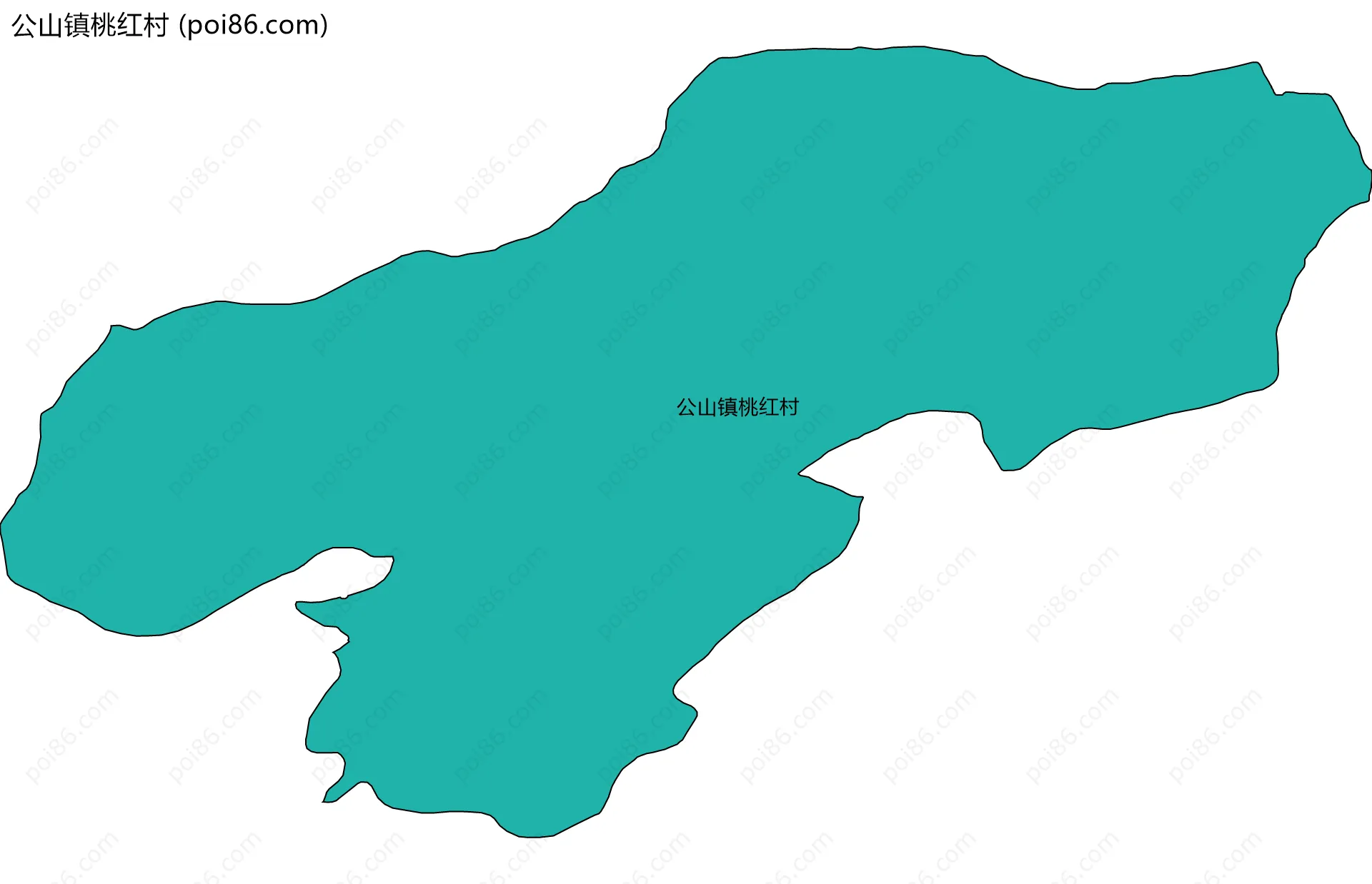 公山镇桃红村边界地图