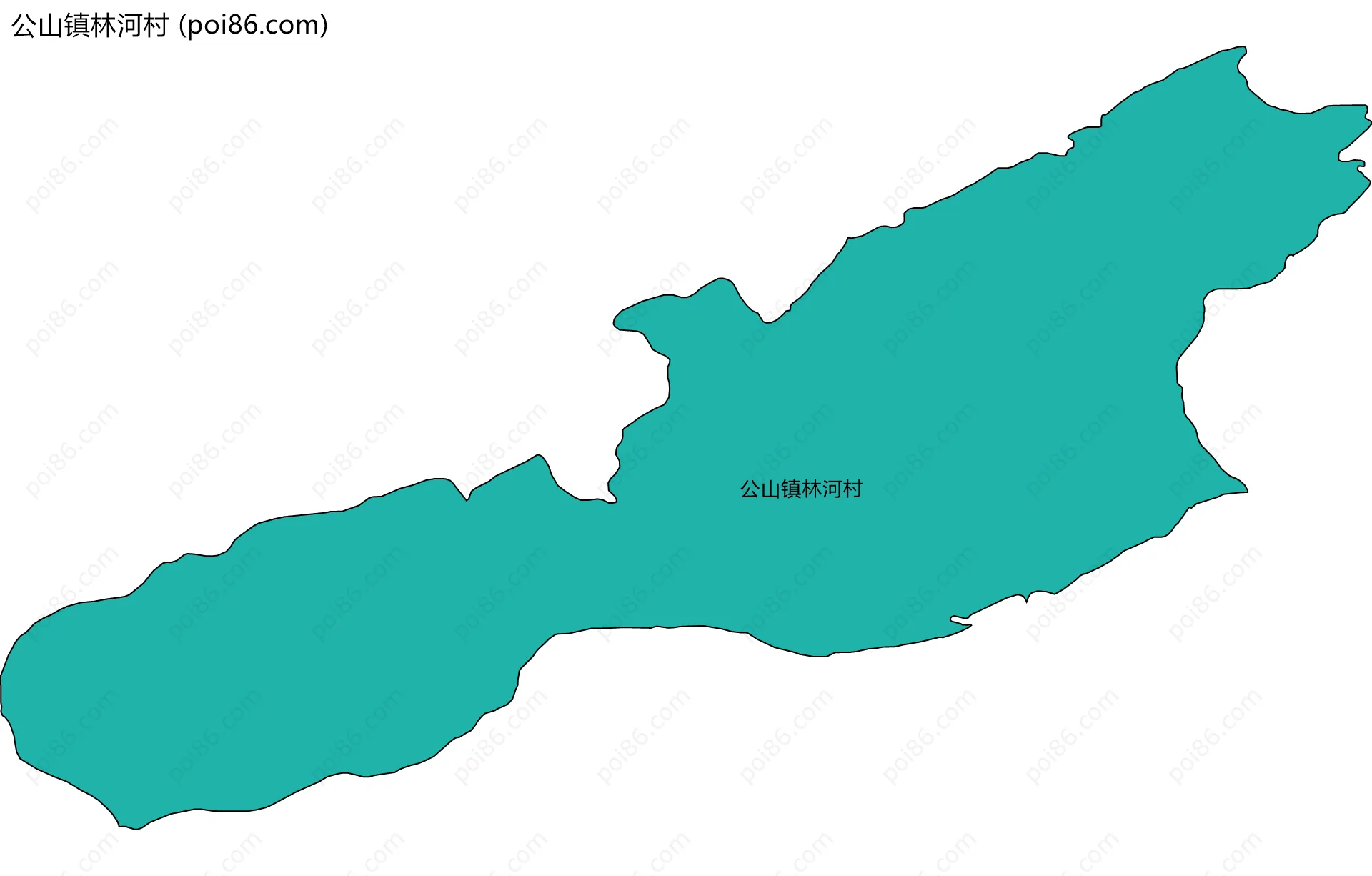 公山镇林河村边界地图