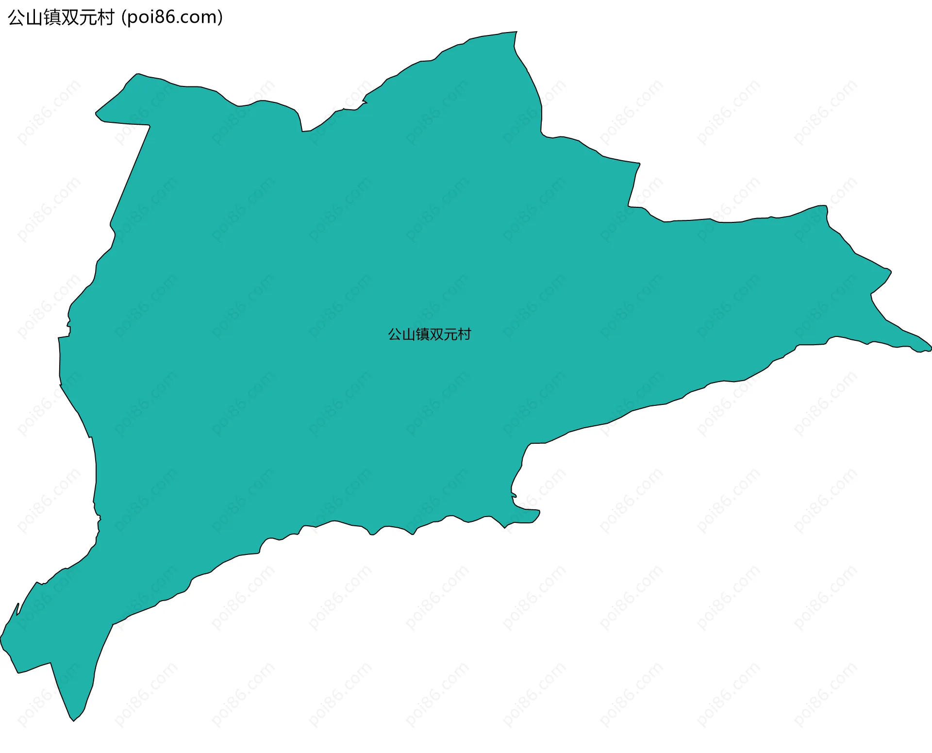 公山镇双元村边界地图