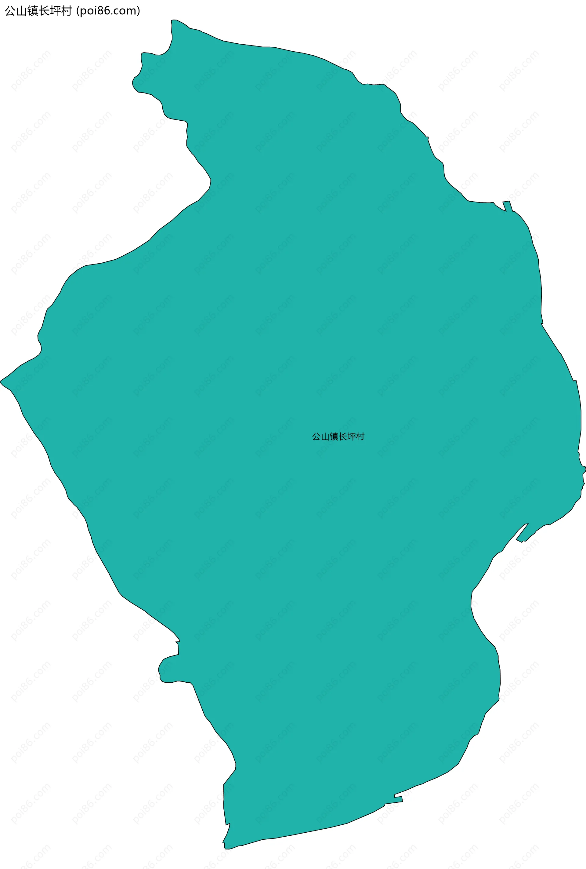 公山镇长坪村边界地图