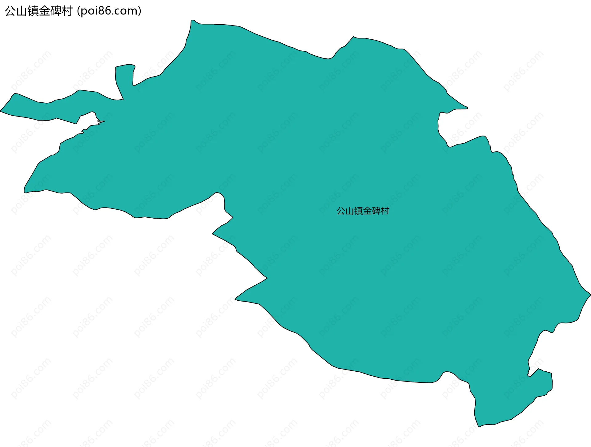 公山镇金碑村边界地图
