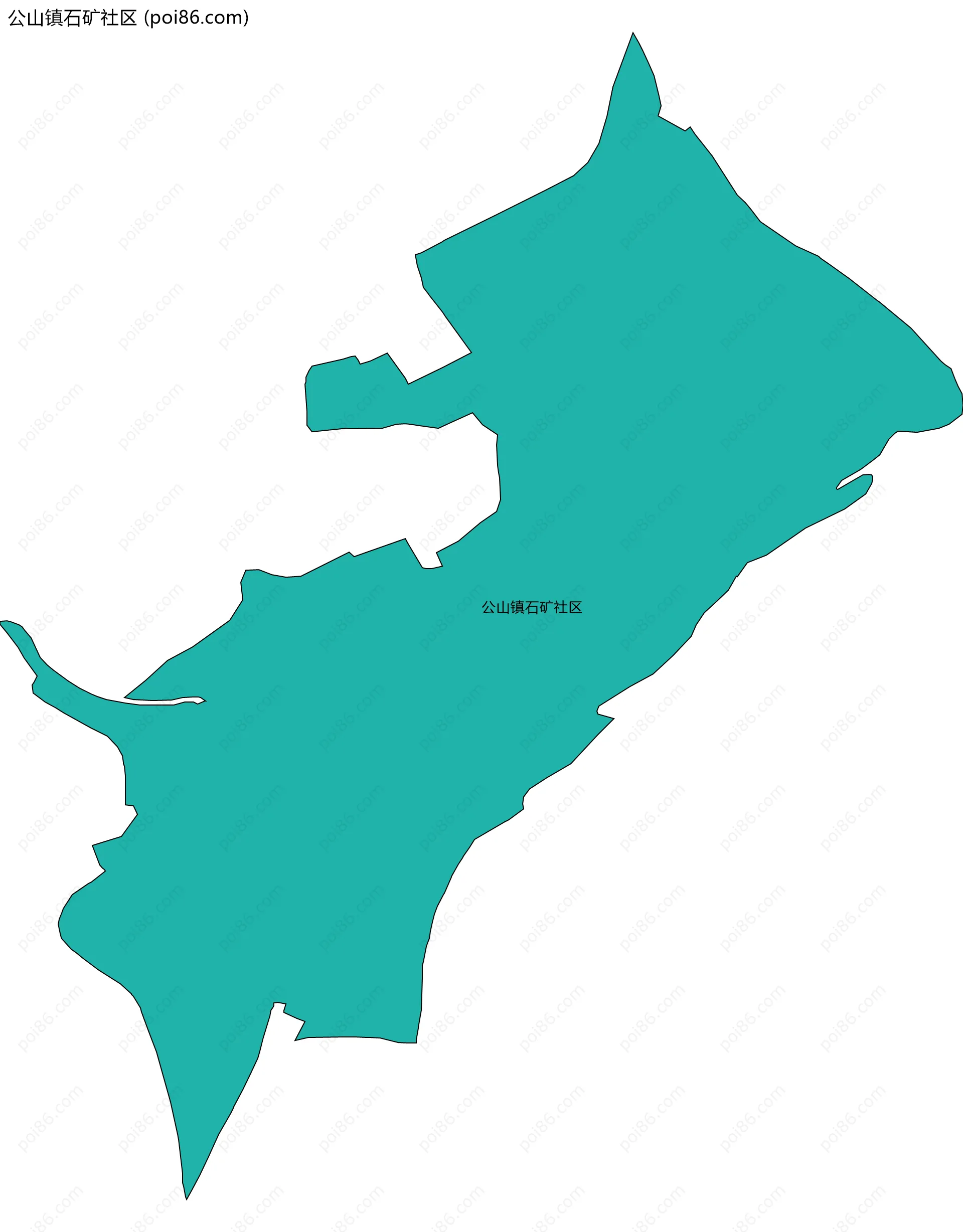 公山镇石矿社区边界地图