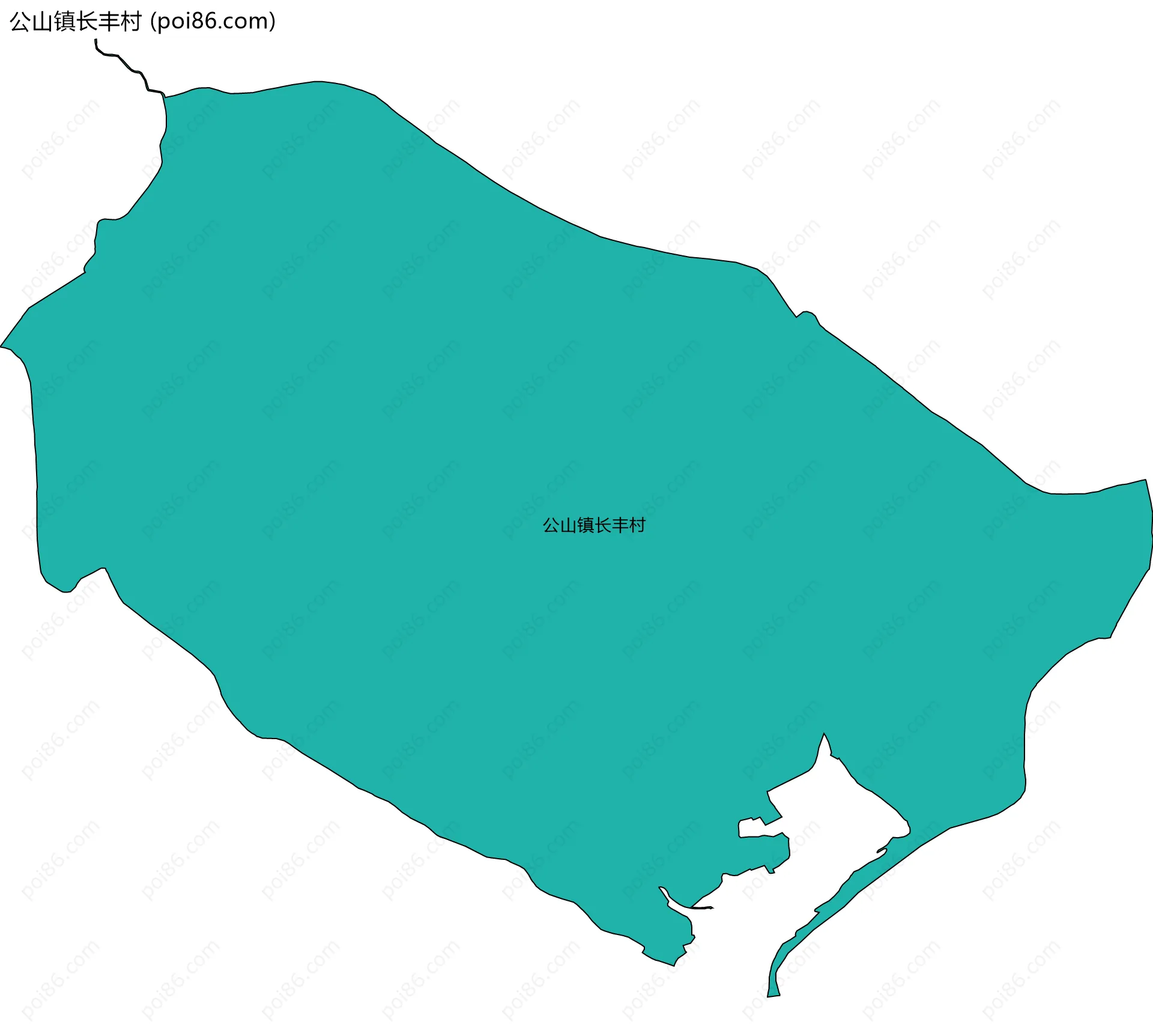 公山镇长丰村边界地图
