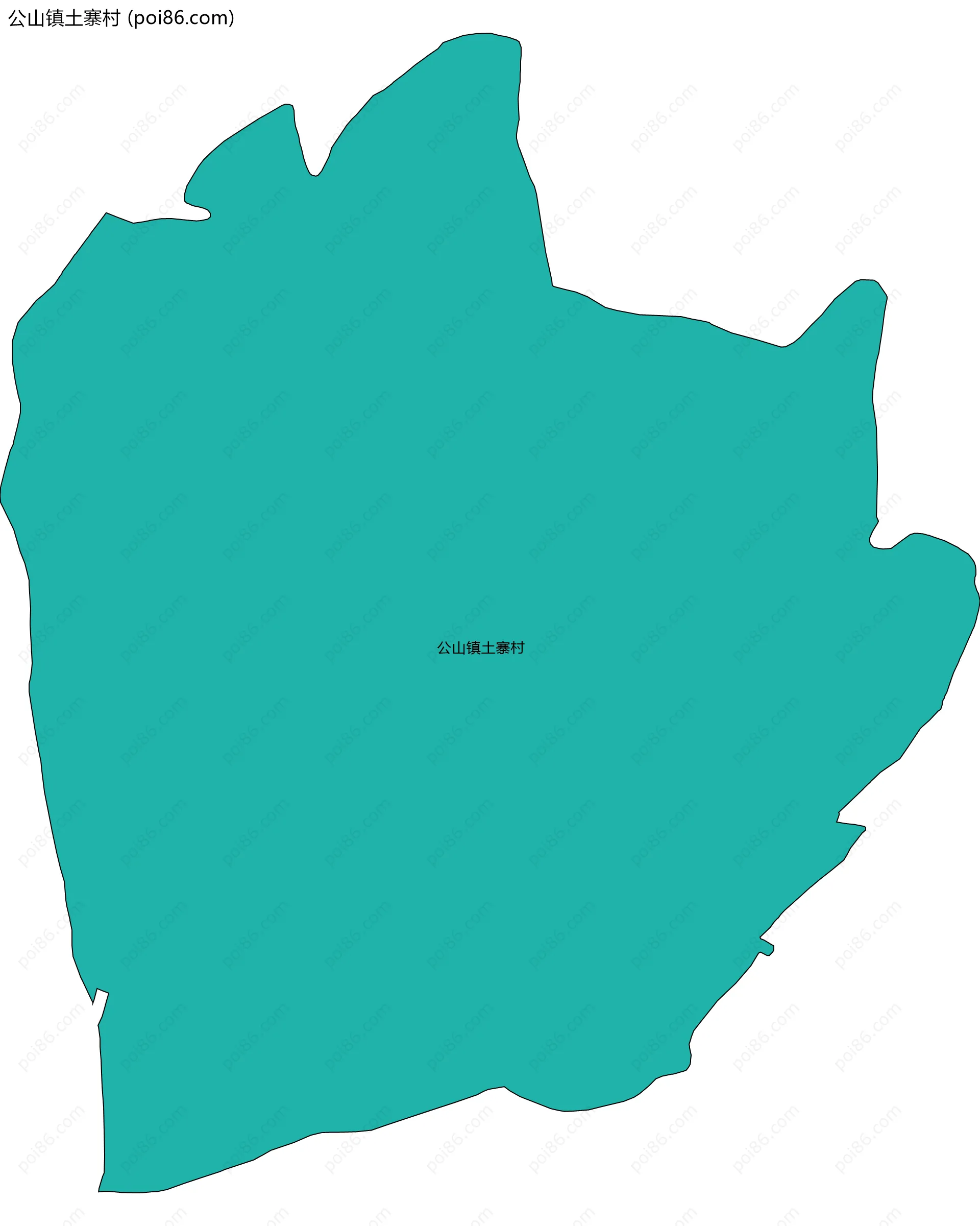 公山镇土寨村边界地图
