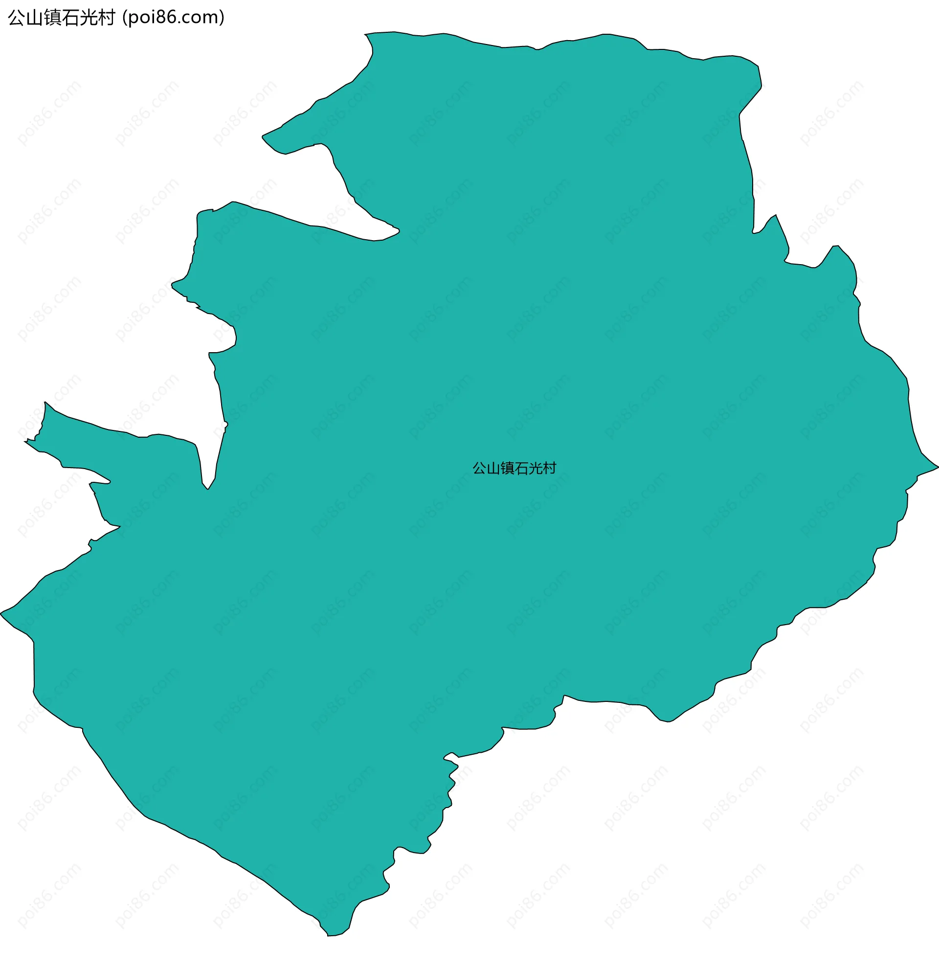 公山镇石光村边界地图