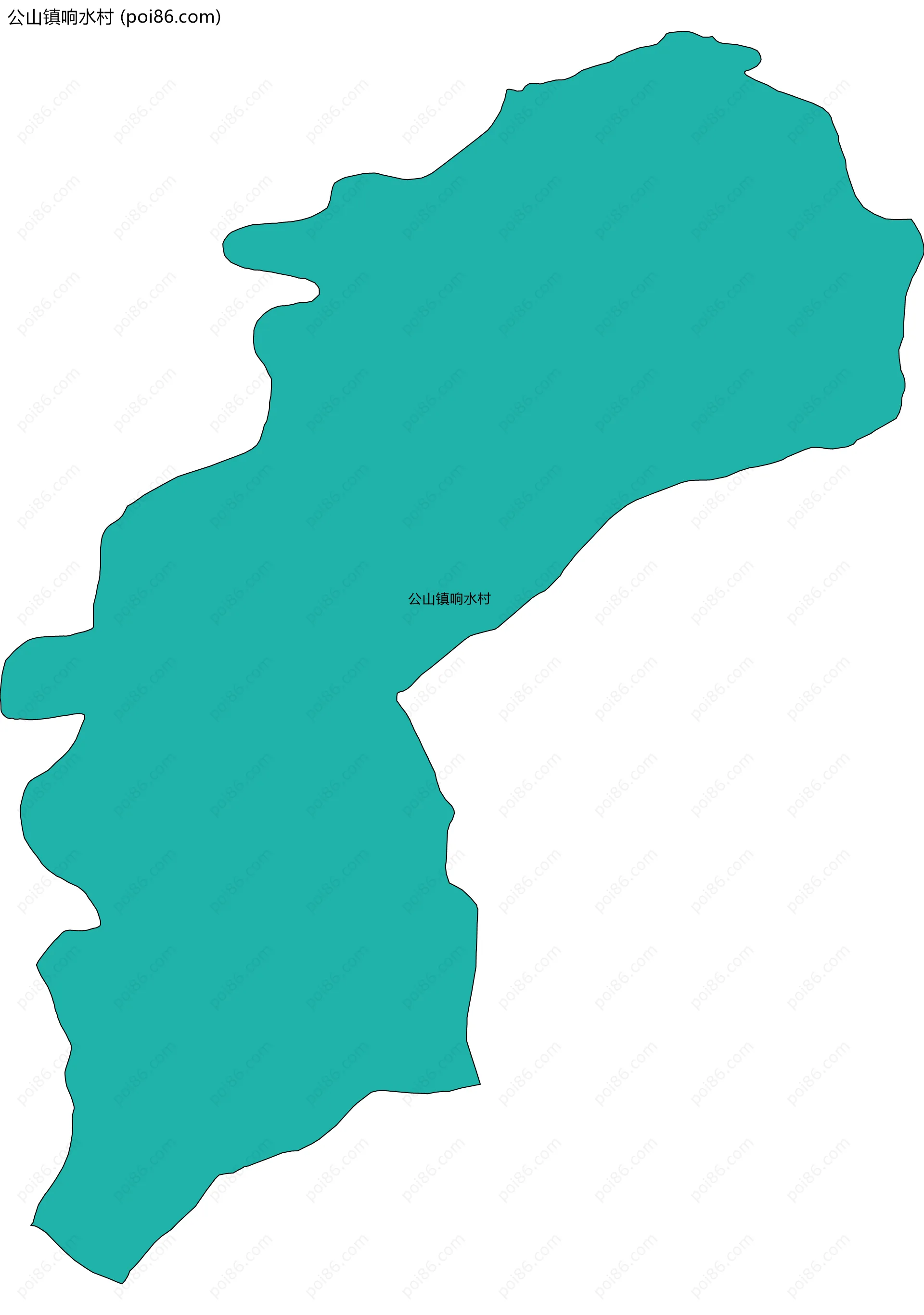 公山镇响水村边界地图