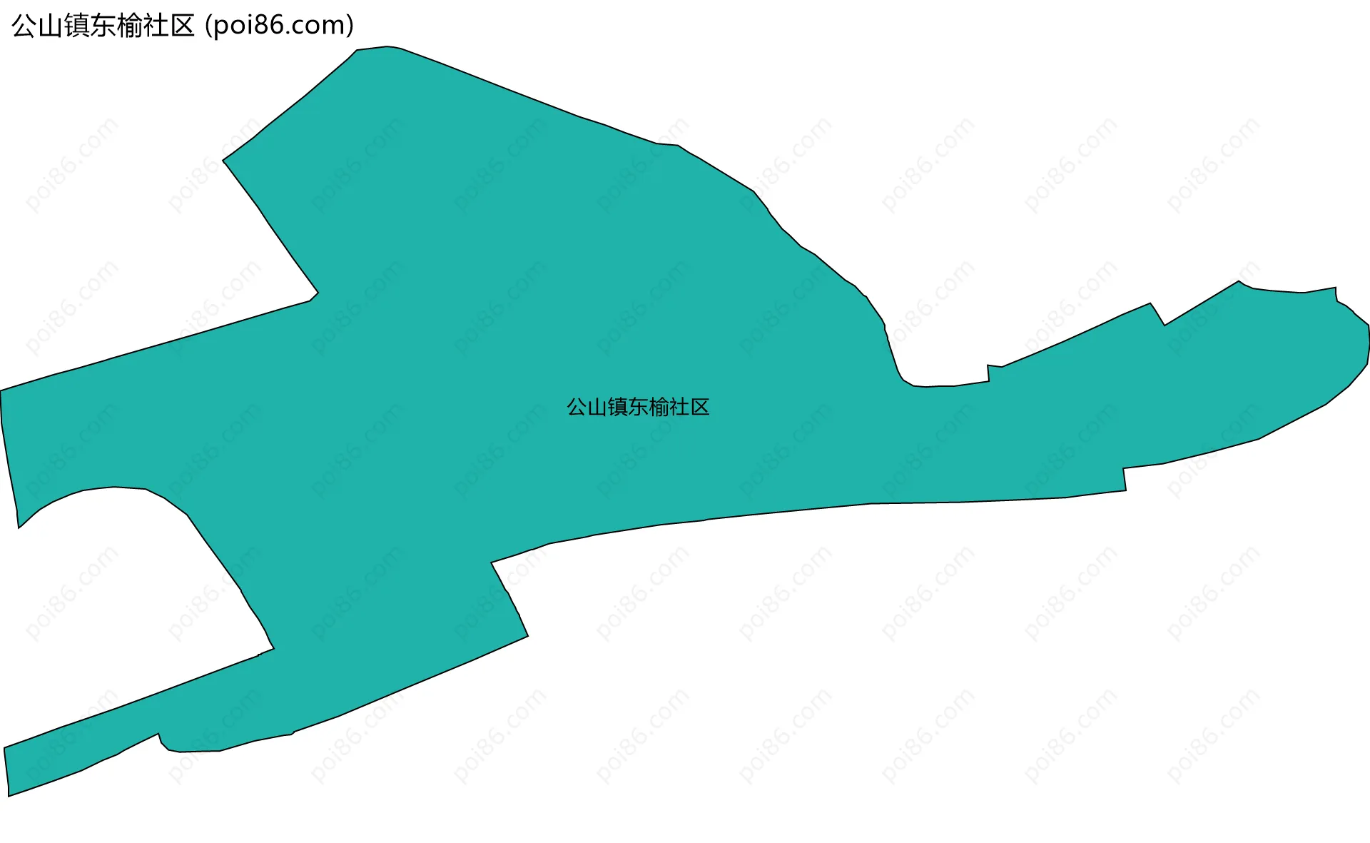 公山镇东榆社区边界地图