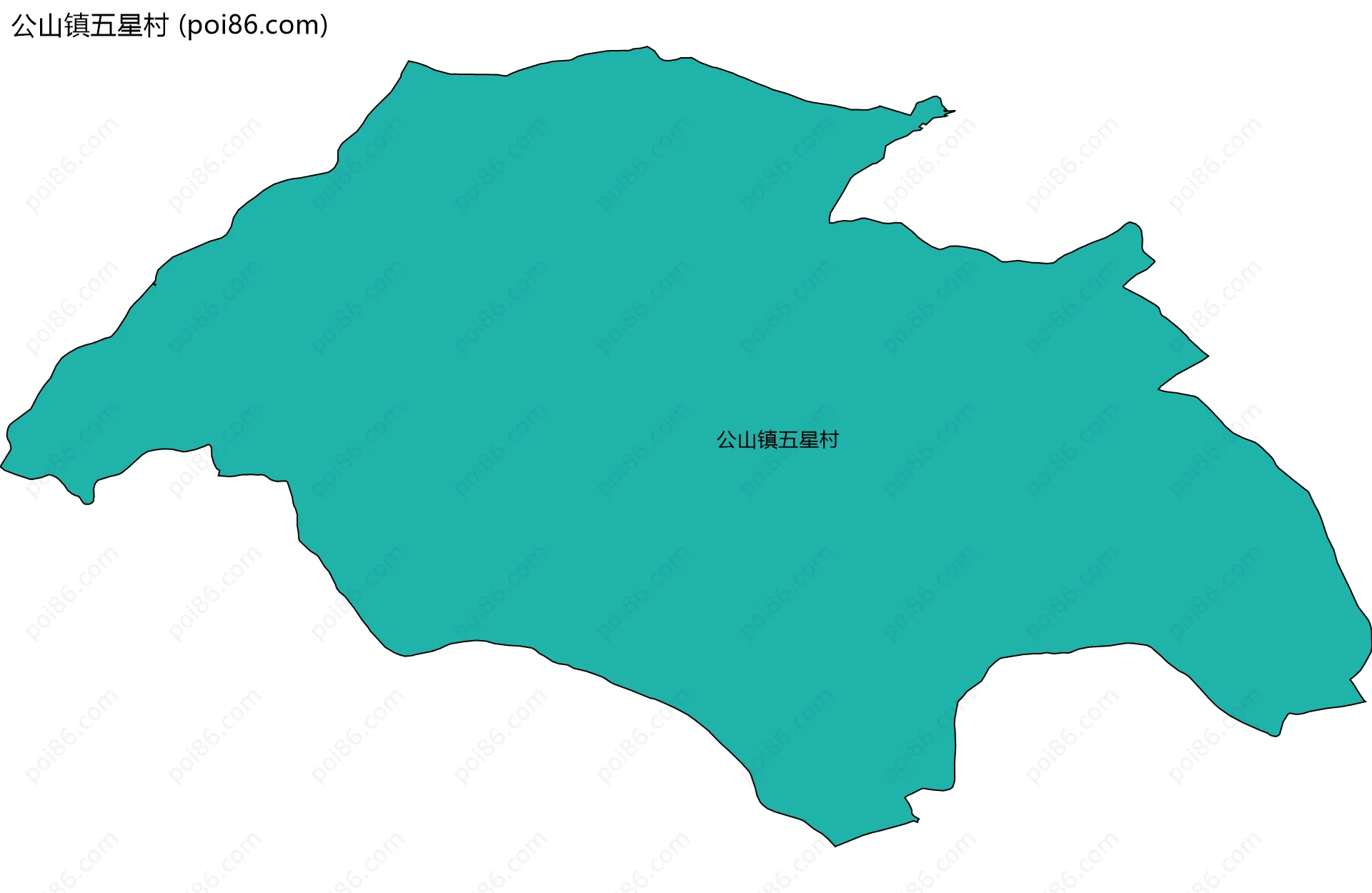 公山镇五星村边界地图