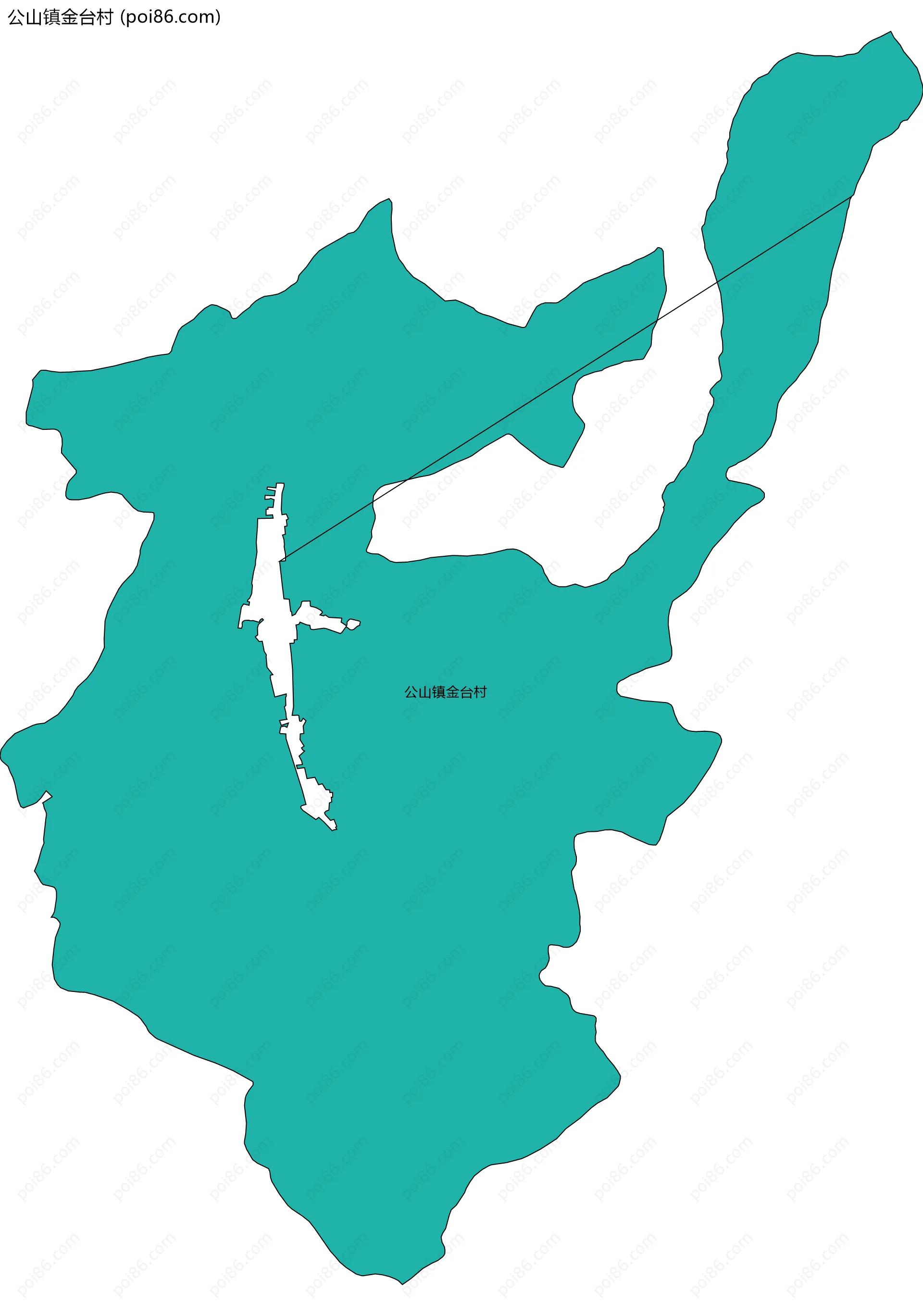 公山镇金台村边界地图